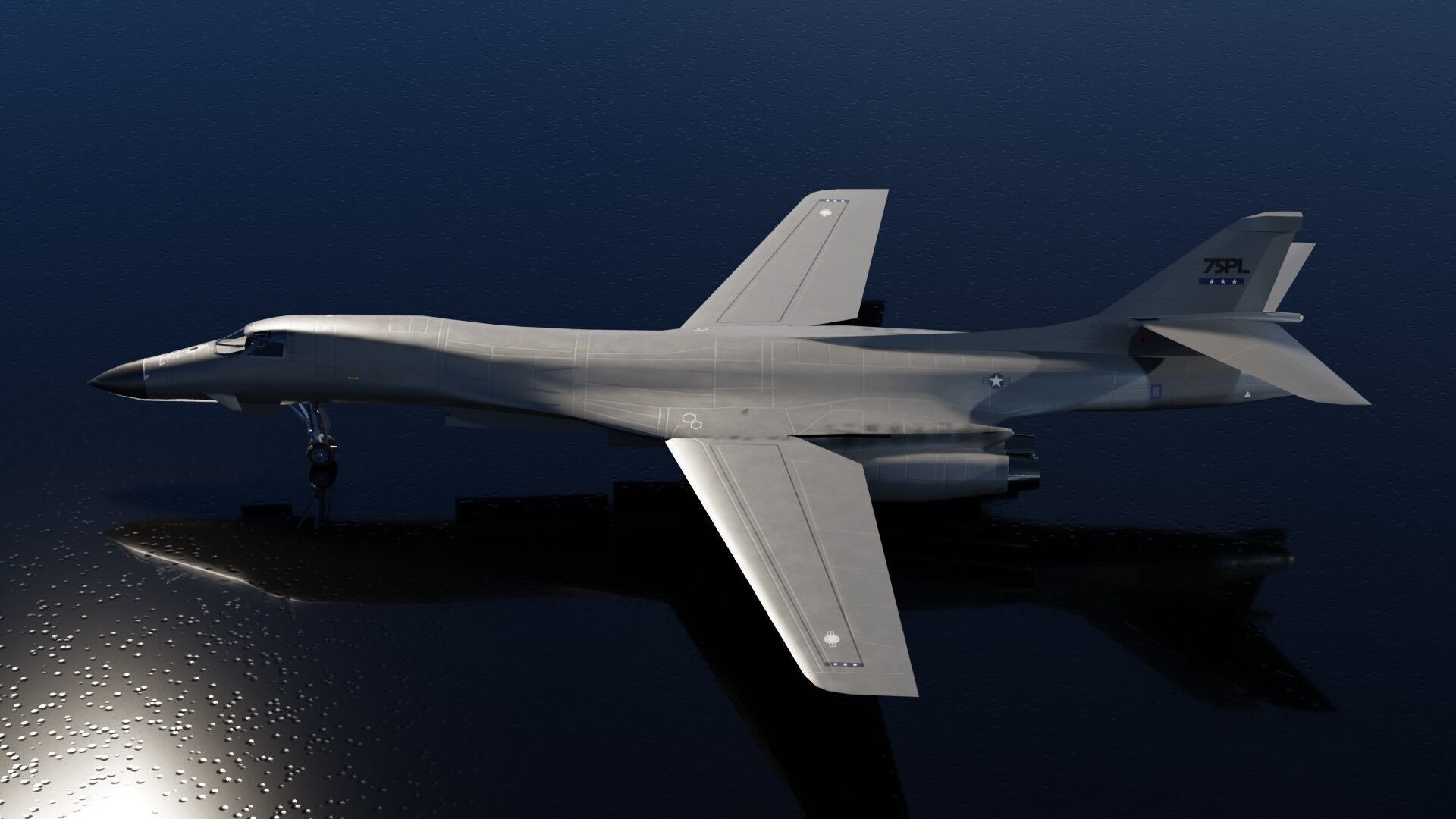 Rockwell B-1 Lancer Low-poly 3D model_2