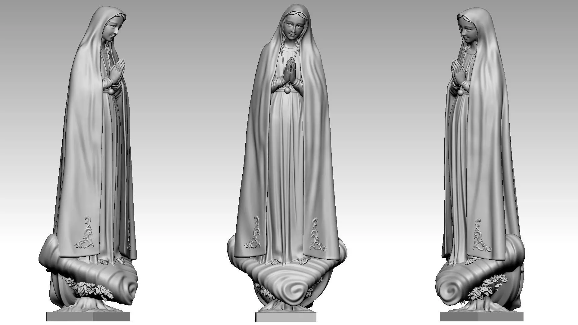 Our Lady of Fatima - Virgin Mary 3D print model_0