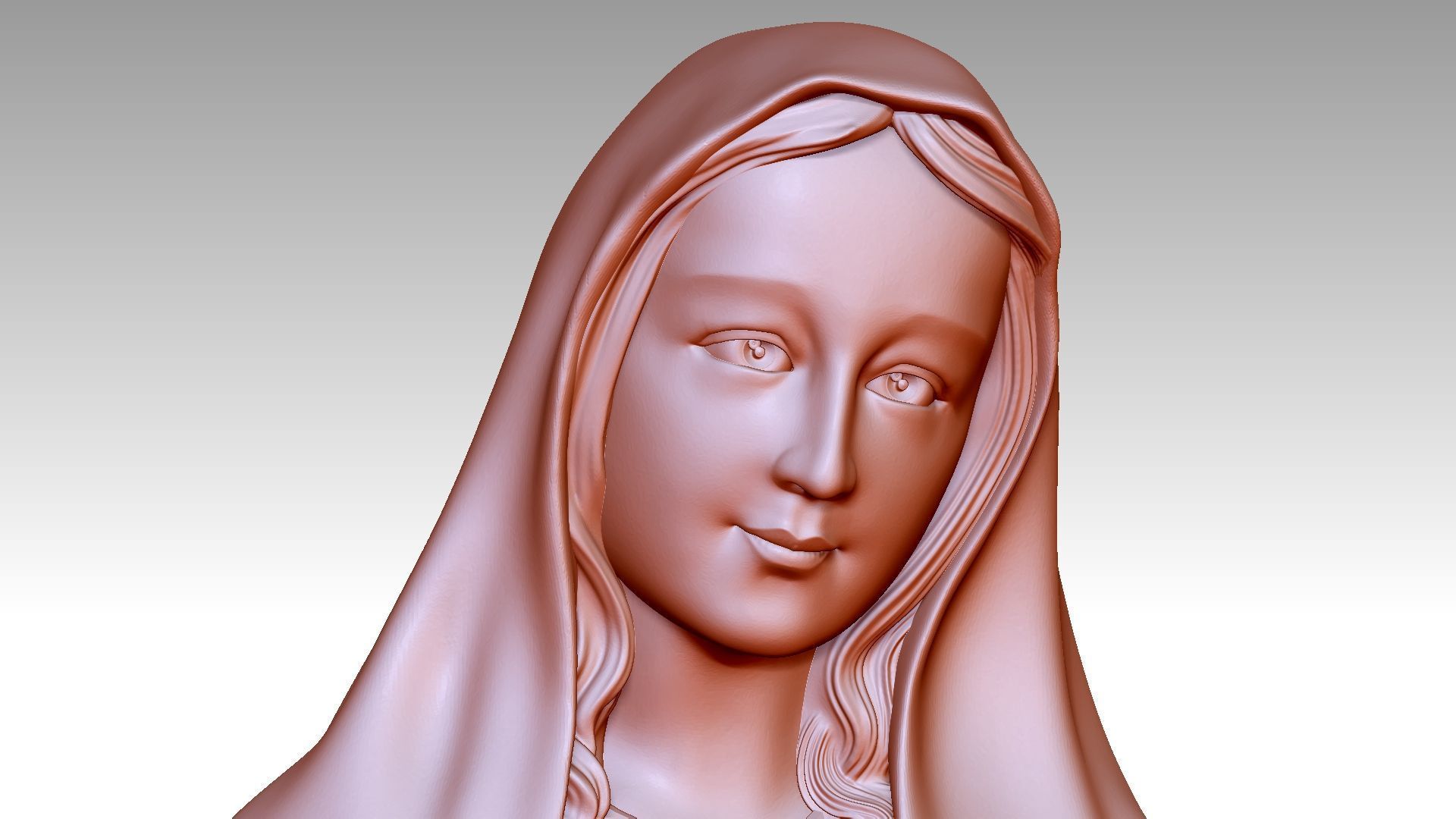 Our Lady of Fatima - Virgin Mary 3D print model_28