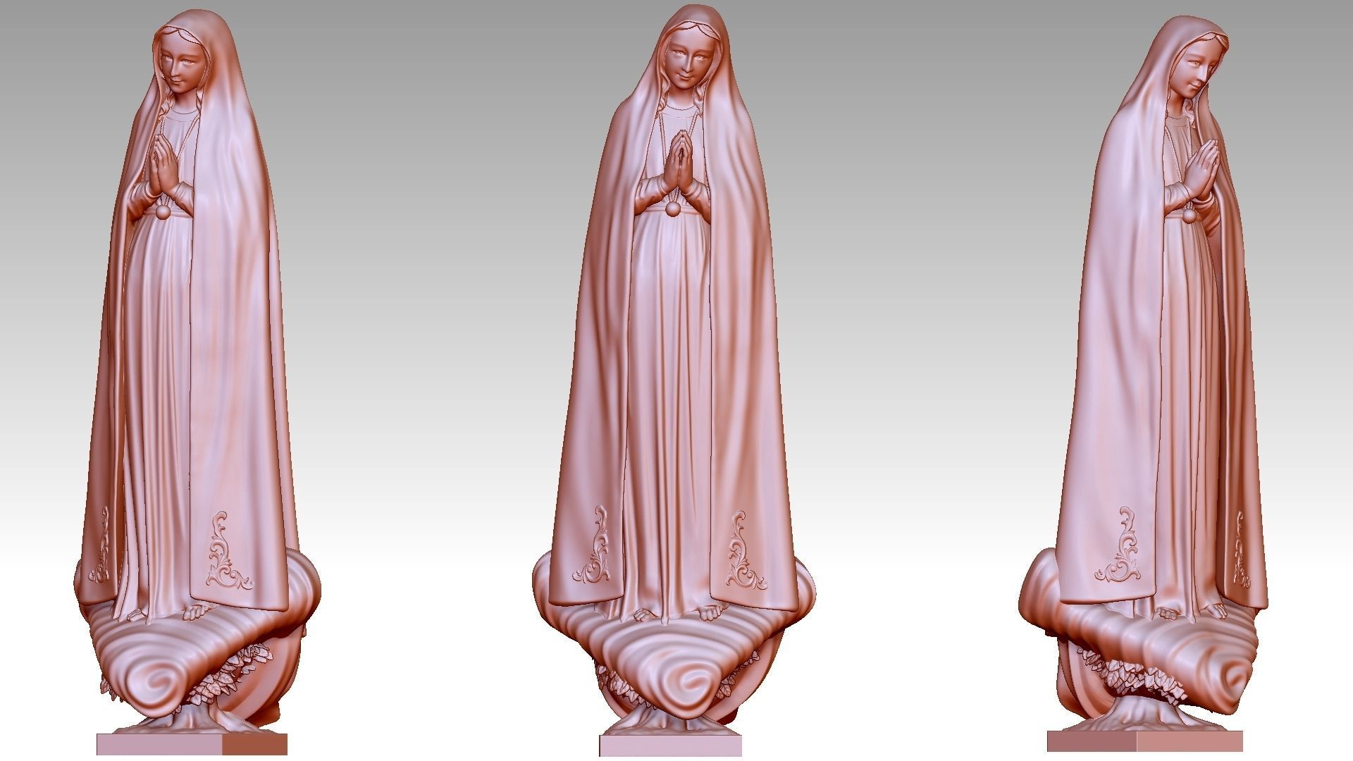 Our Lady of Fatima - Virgin Mary 3D print model_1