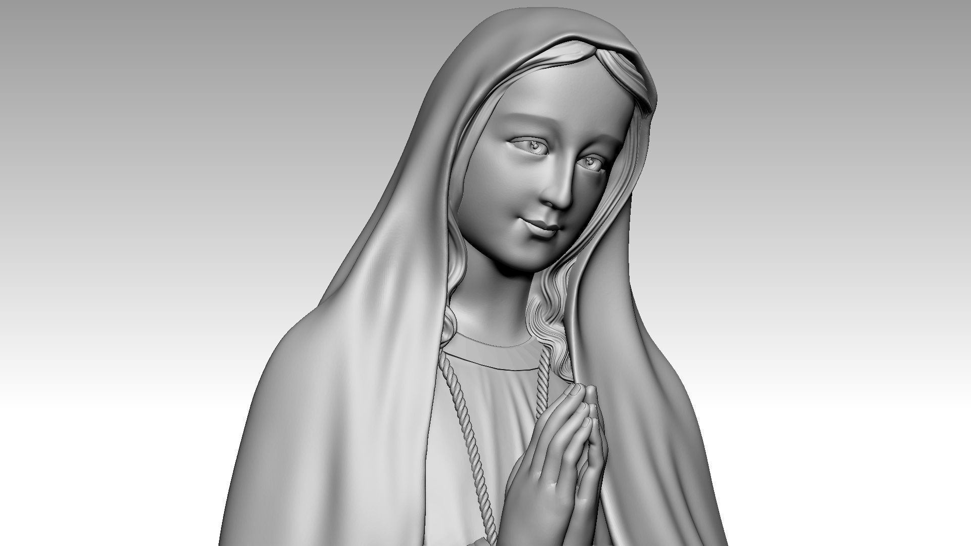 Our Lady of Fatima - Virgin Mary 3D print model_26