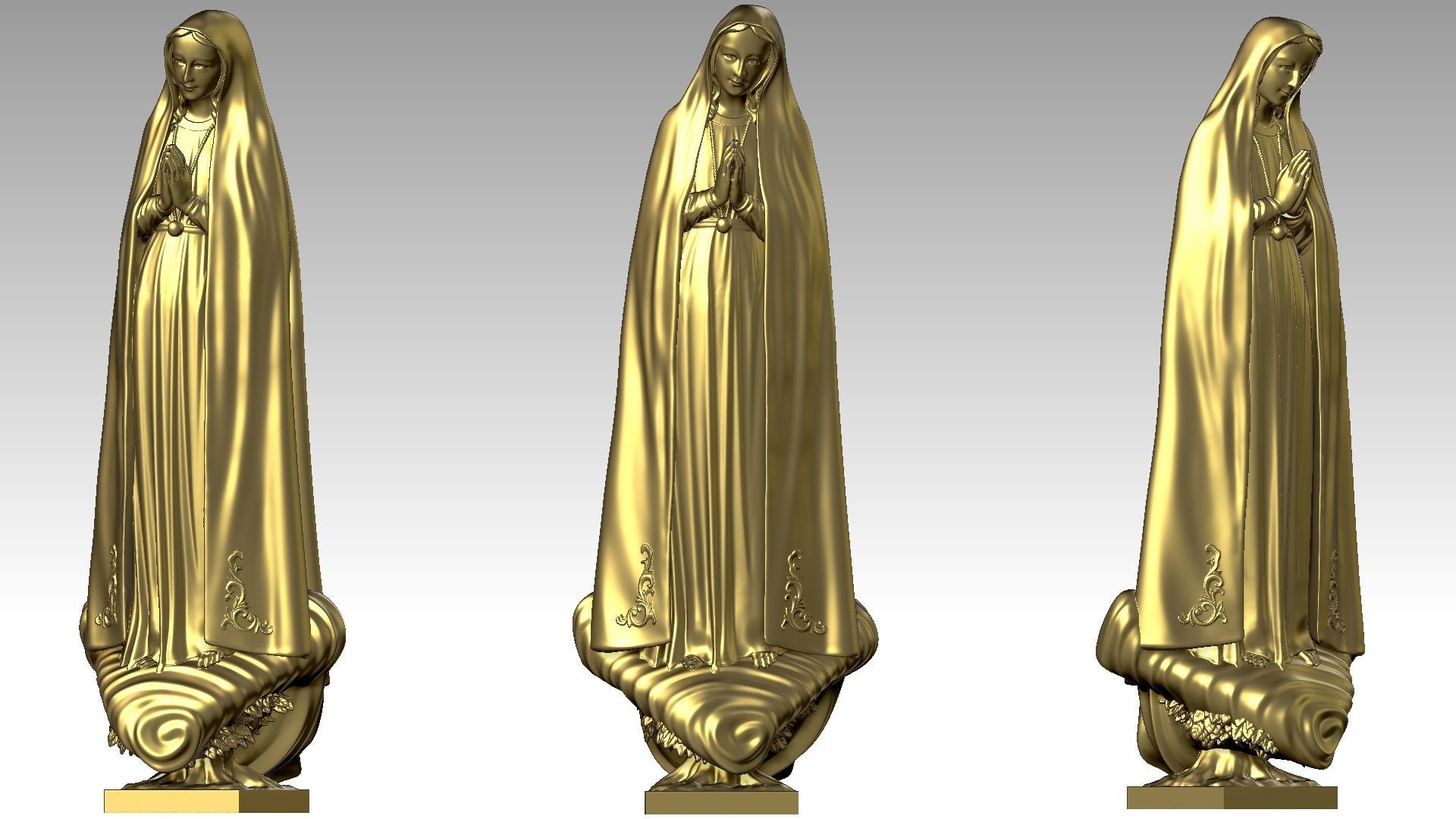 Our Lady of Fatima - Virgin Mary 3D print model_14