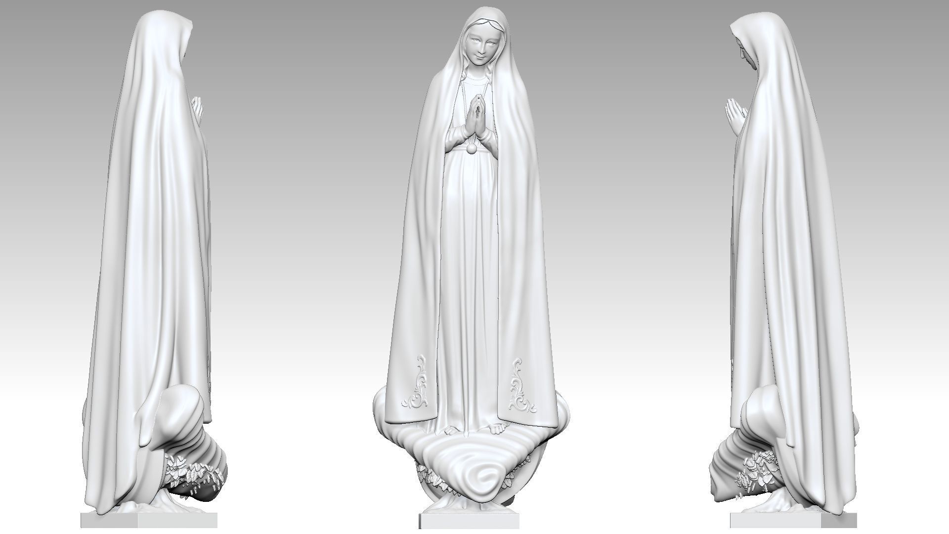 Our Lady of Fatima - Virgin Mary 3D print model_2