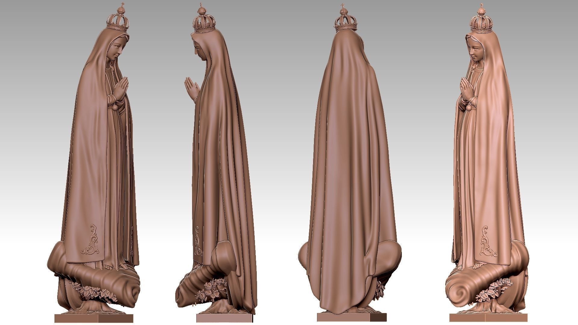 Our Lady of Fatima - Virgin Mary 3D print model_18