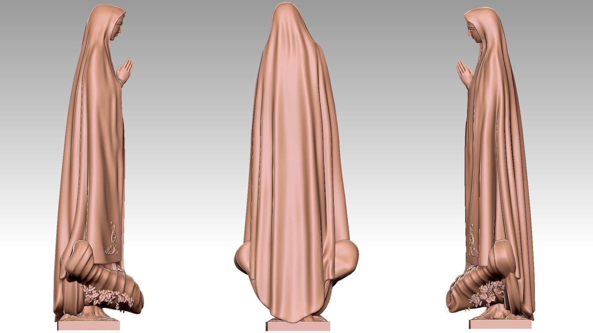 Our Lady of Fatima - Virgin Mary 3D print model_10