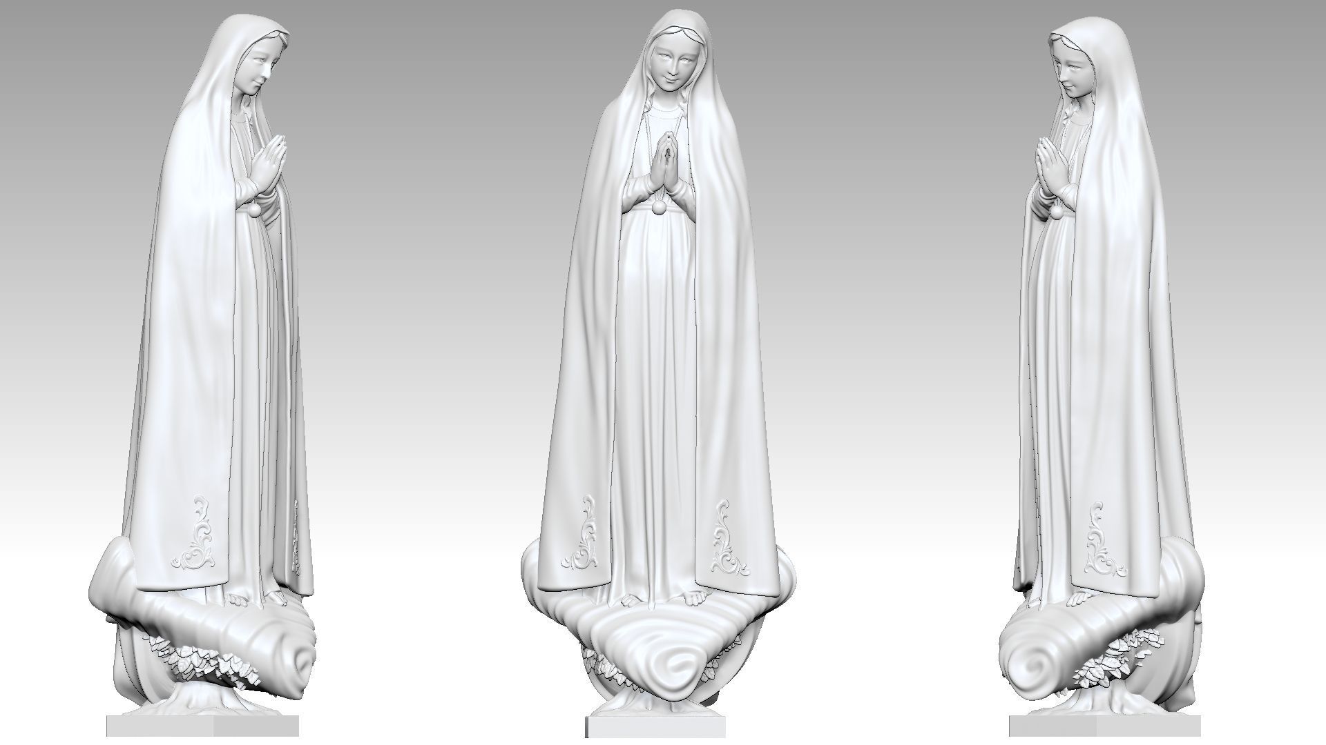 Our Lady of Fatima - Virgin Mary 3D print model_23