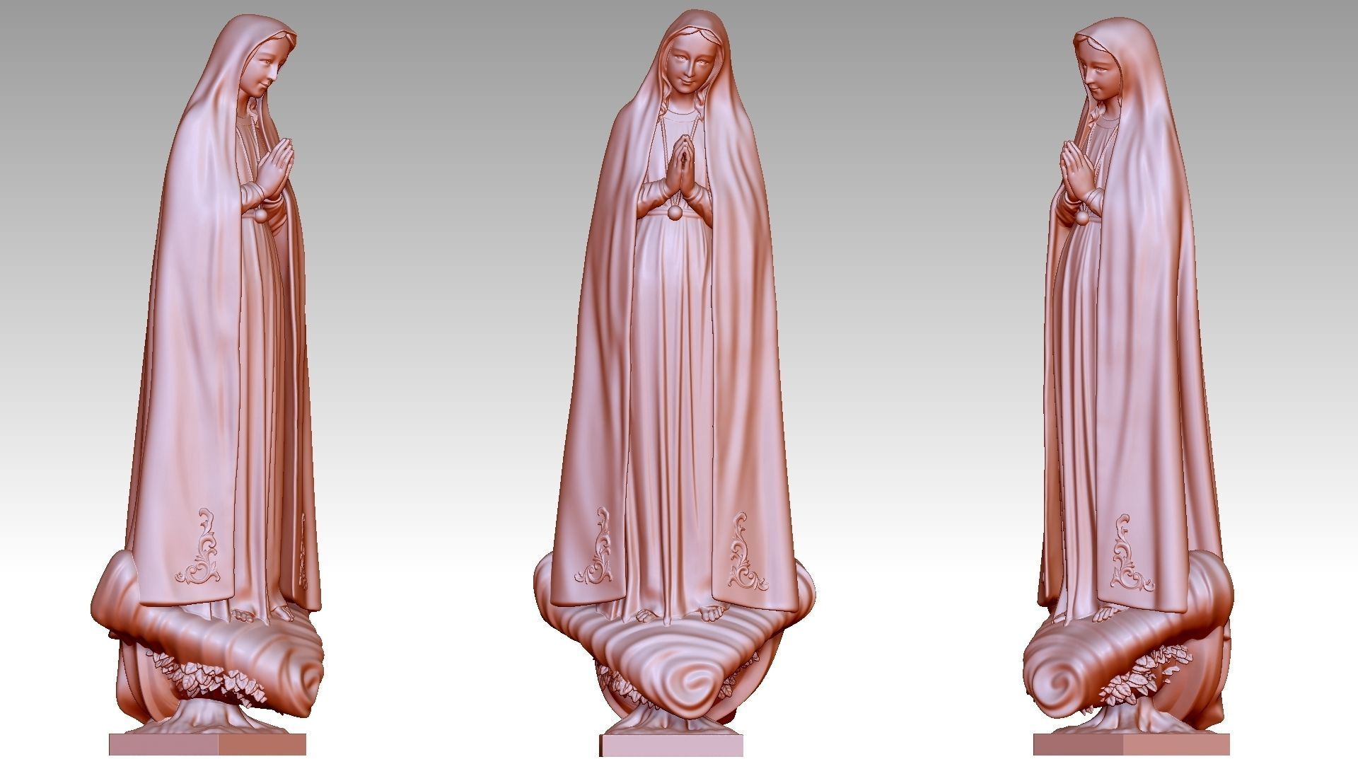 Our Lady of Fatima - Virgin Mary 3D print model_22