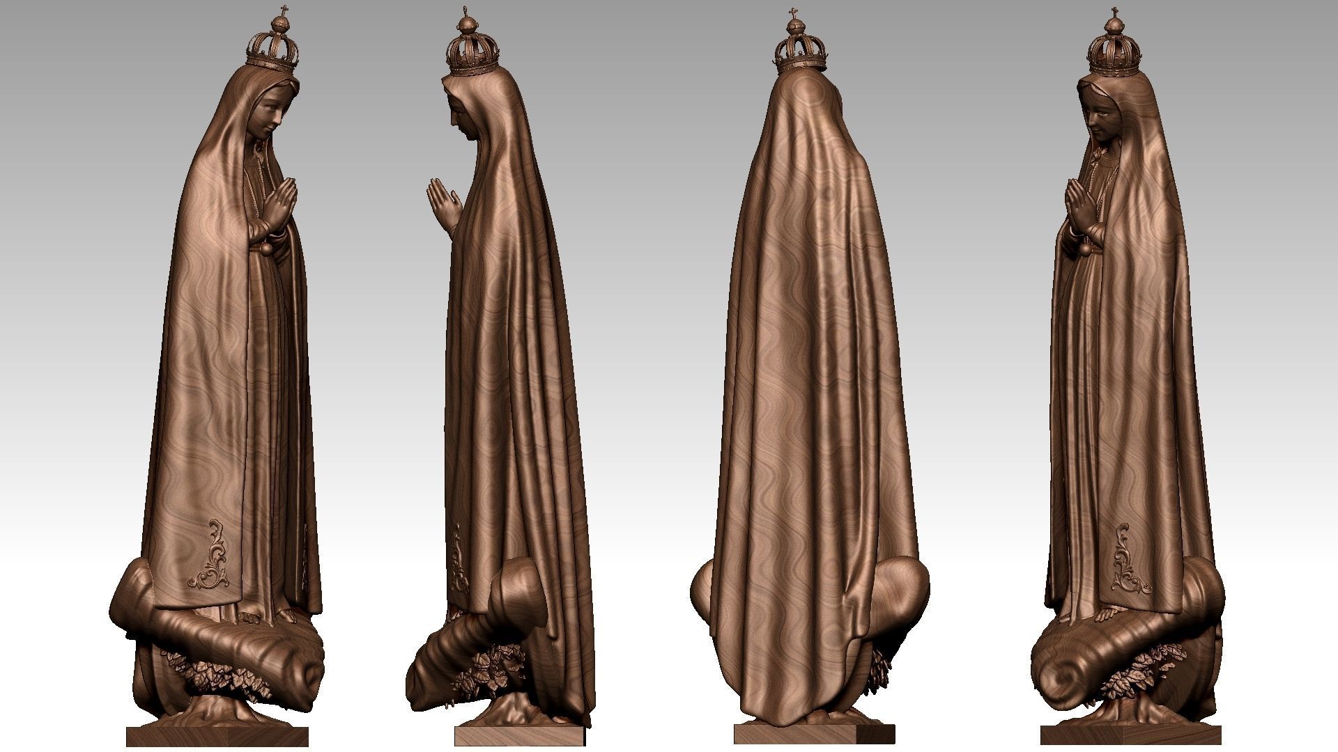 Our Lady of Fatima - Virgin Mary 3D print model_11
