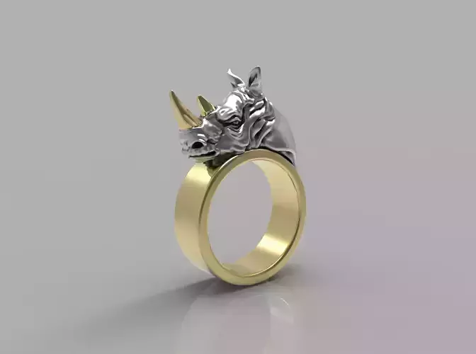 RHINO RING N- 261 print model 3D print model