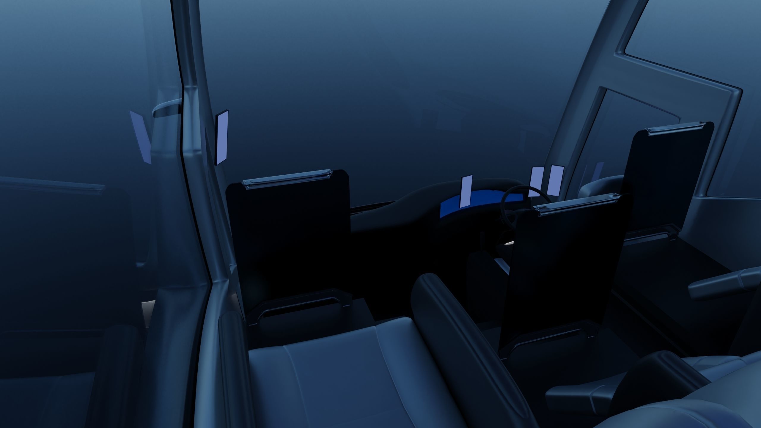 Khalif Panoramic electric bus 2022 3D model_13