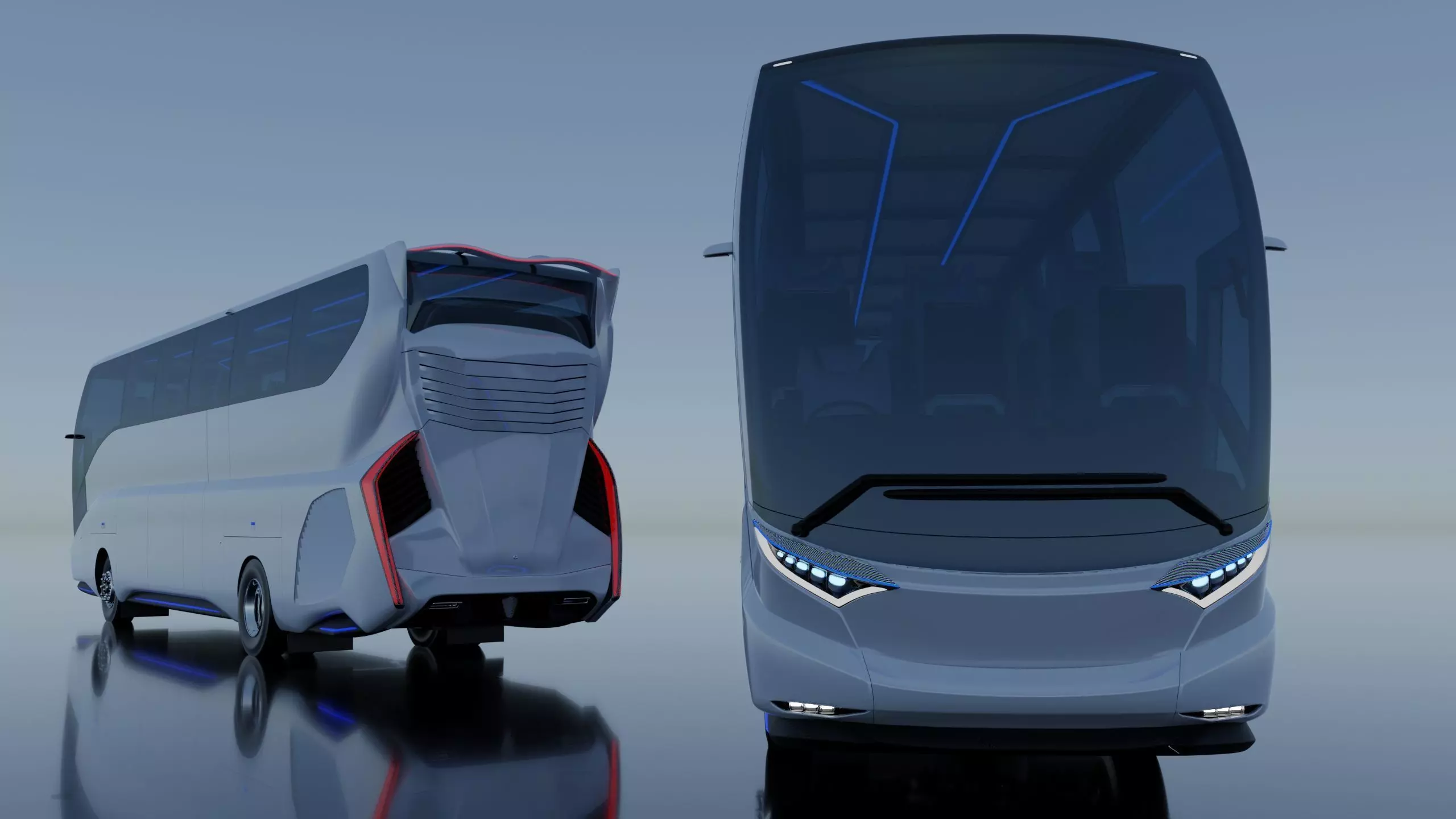 Khalif Panoramic electric bus 2022 3D model_0