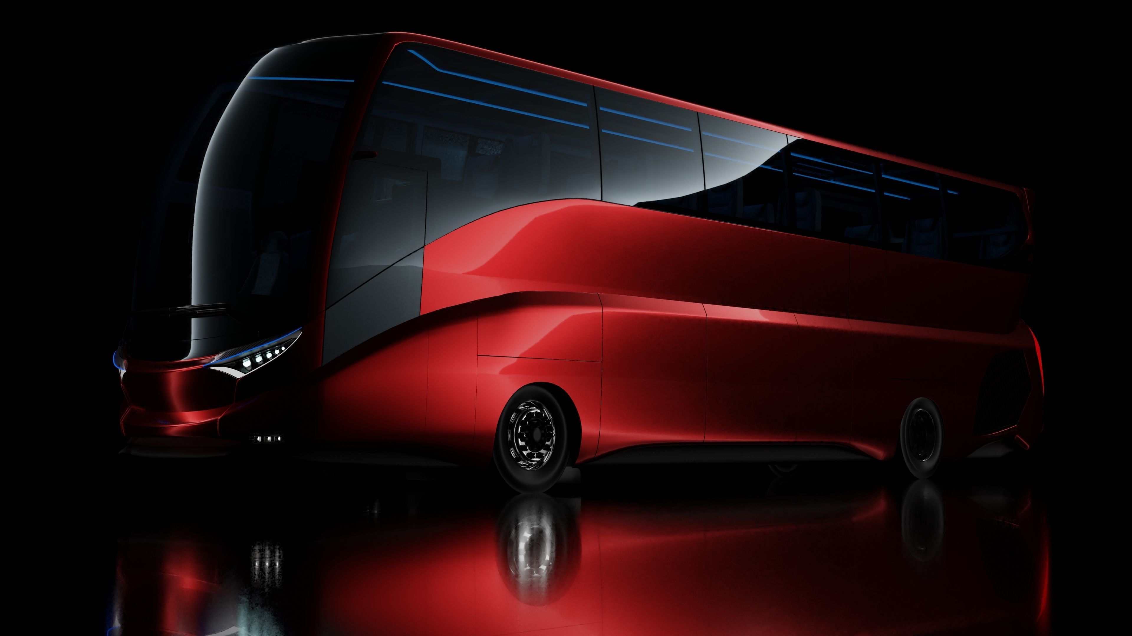 Khalif Panoramic electric bus 2022 3D model_27