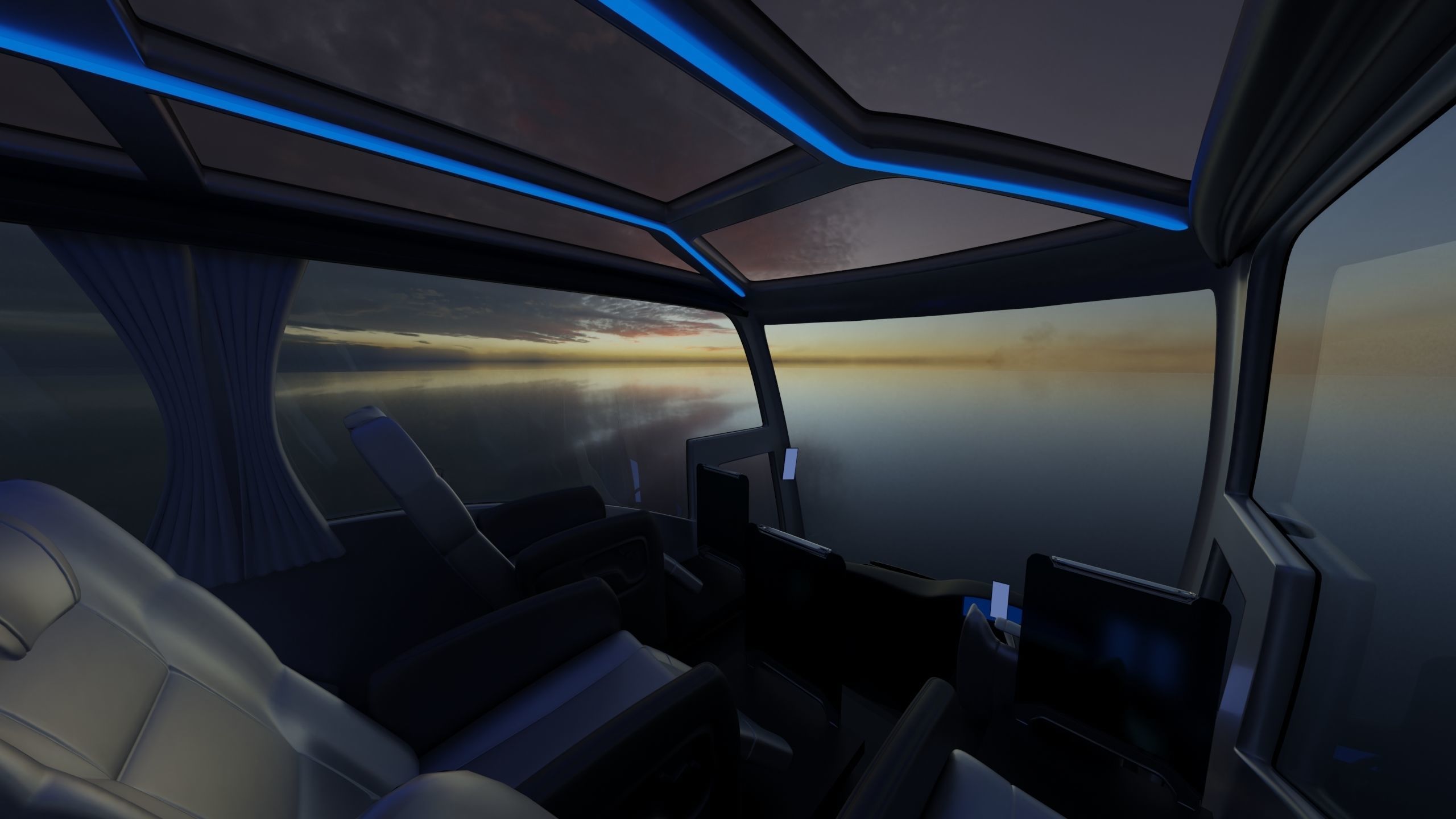 Khalif Panoramic electric bus 2022 3D model_15