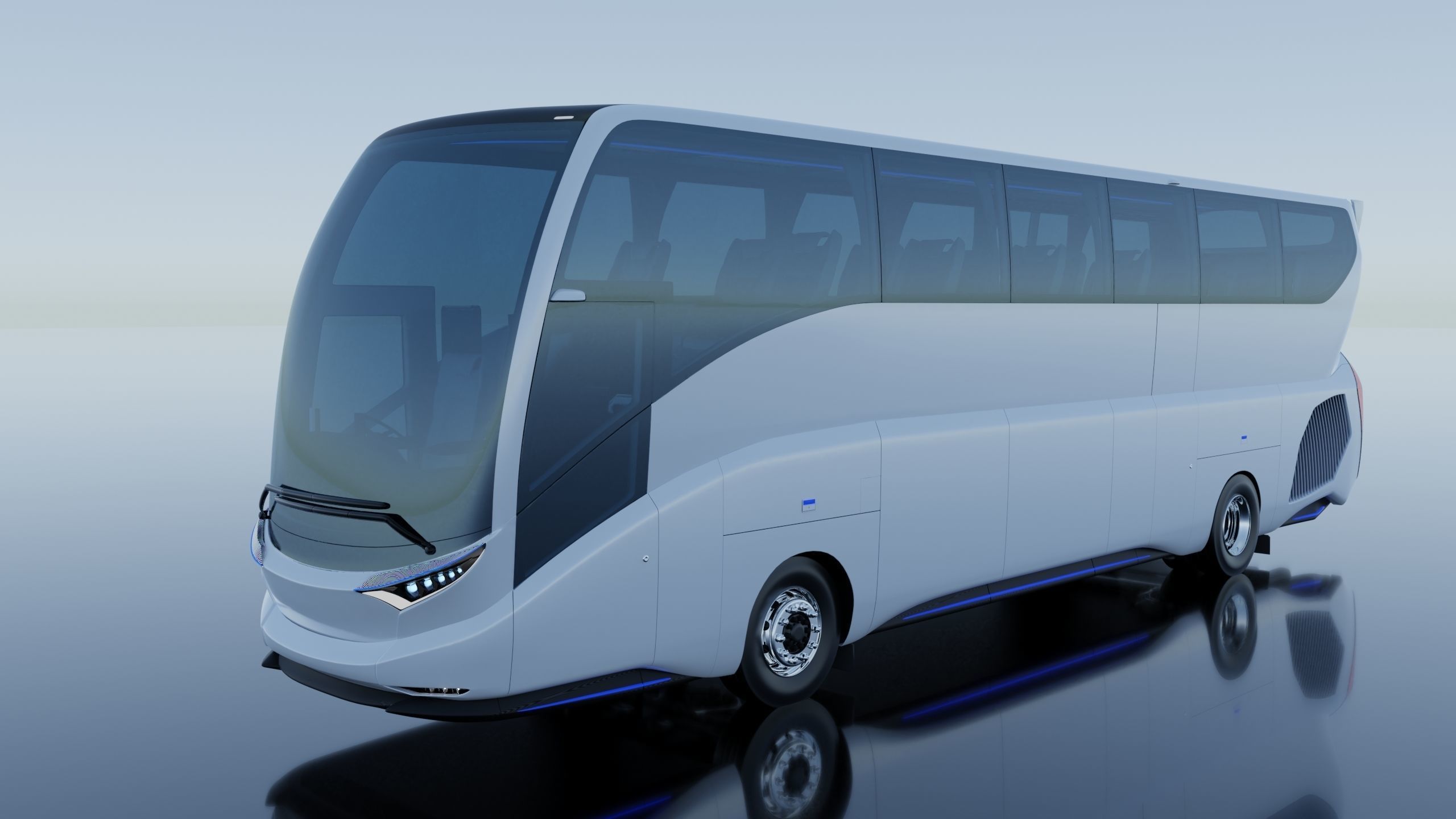 Khalif Panoramic electric bus 2022 3D model_2