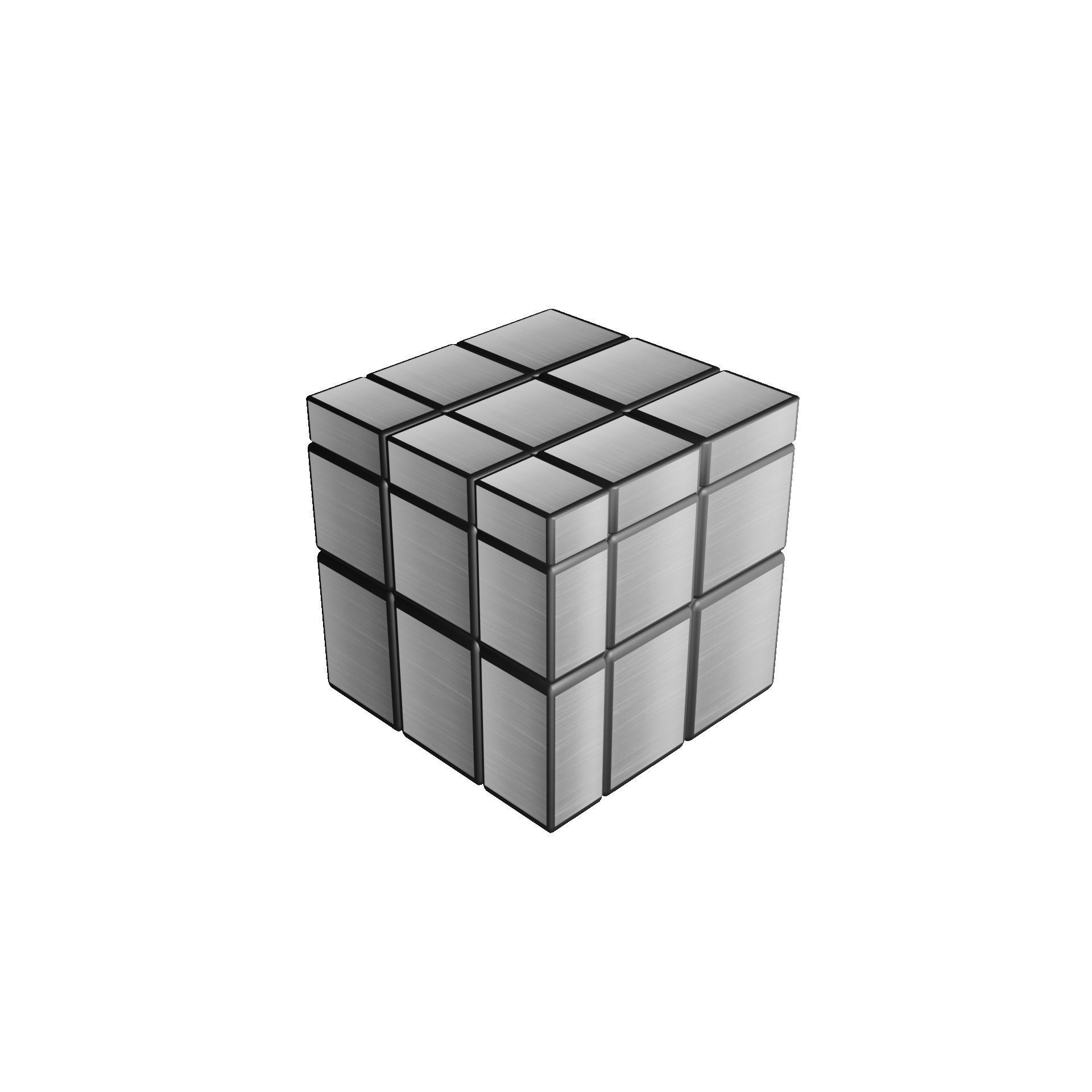 Mirror Cube Low-poly 3D model_17