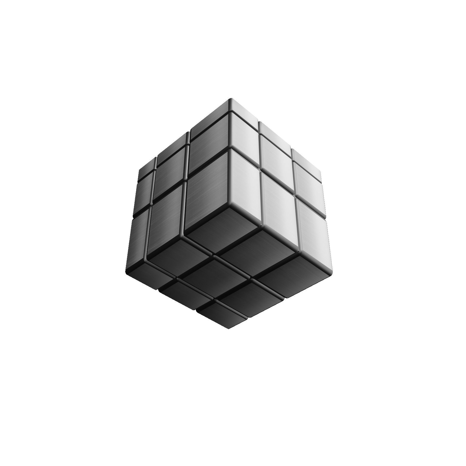 Mirror Cube Low-poly 3D model_23