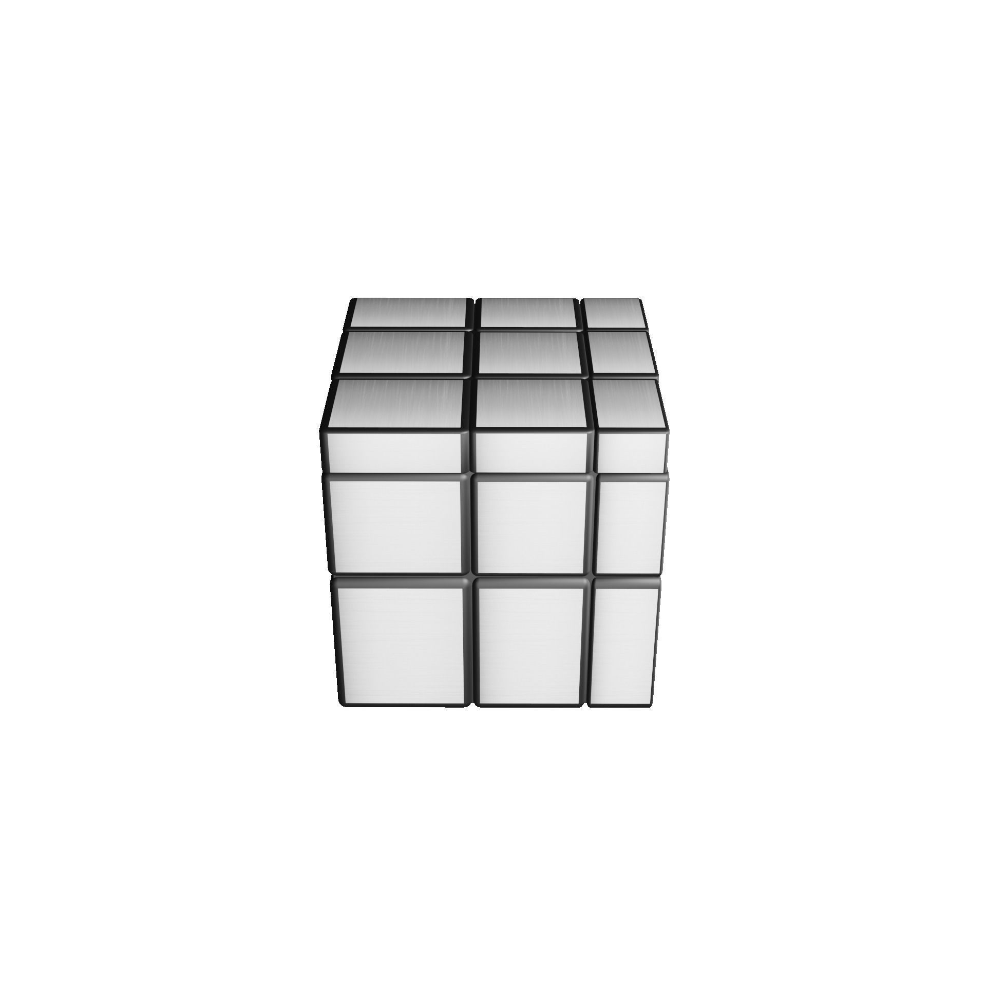 Mirror Cube Low-poly 3D model_16