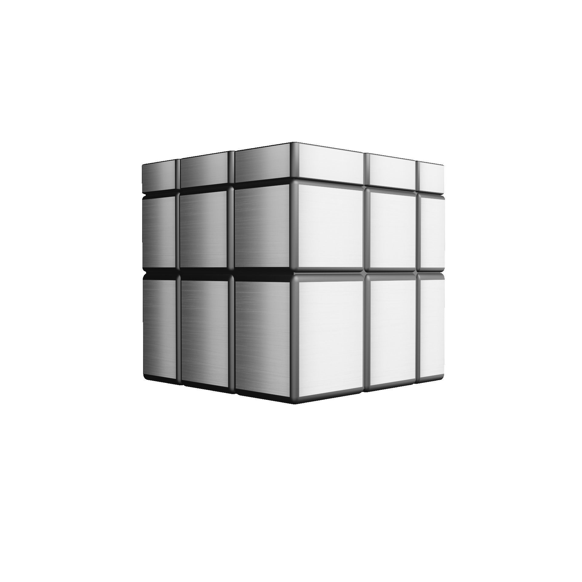 Mirror Cube Low-poly 3D model_21