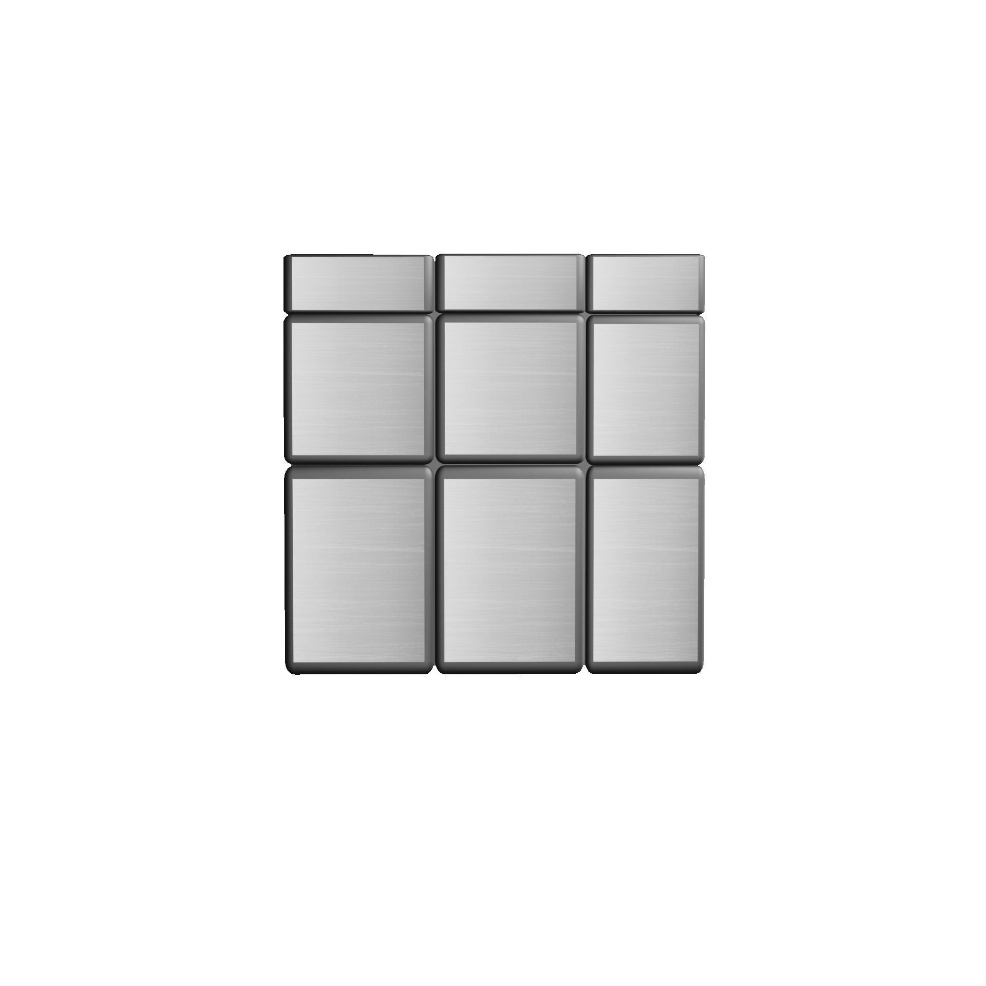 Mirror Cube Low-poly 3D model_8