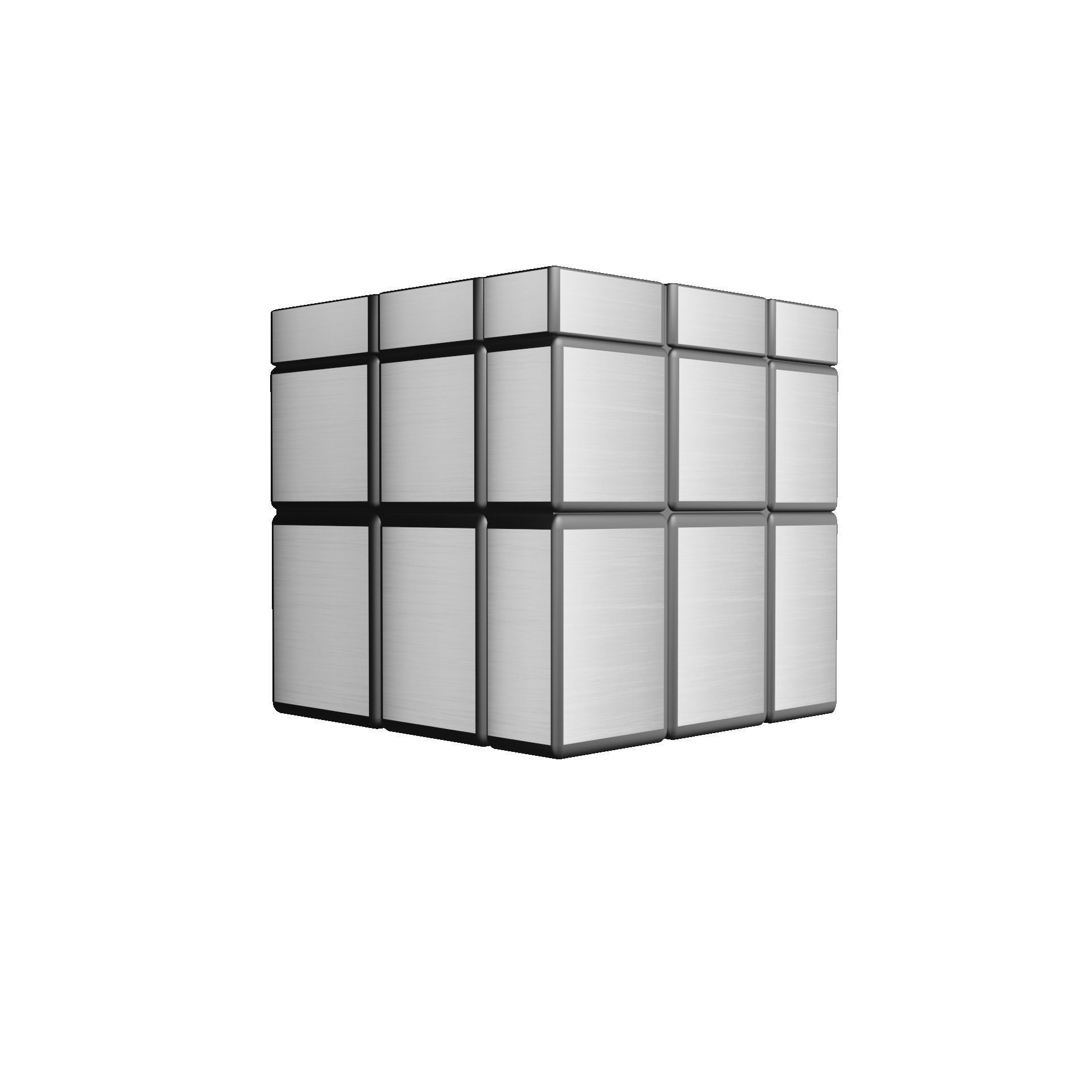 Mirror Cube Low-poly 3D model_10