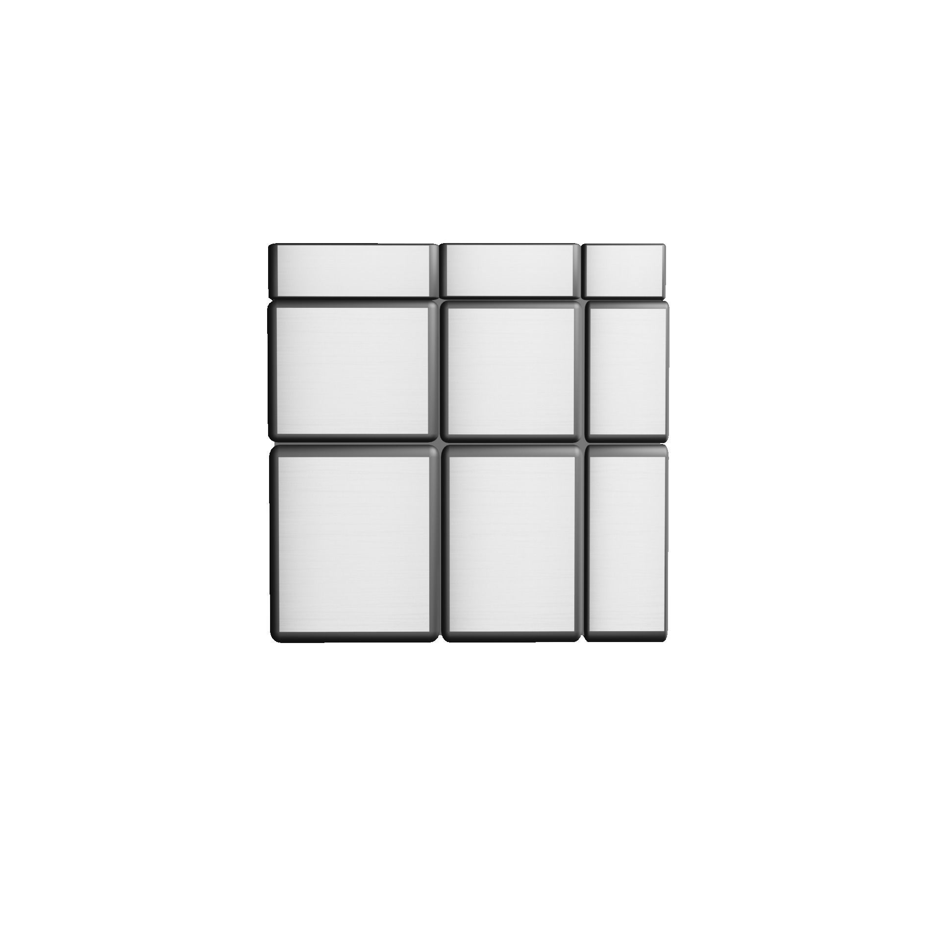 Mirror Cube Low-poly 3D model_7