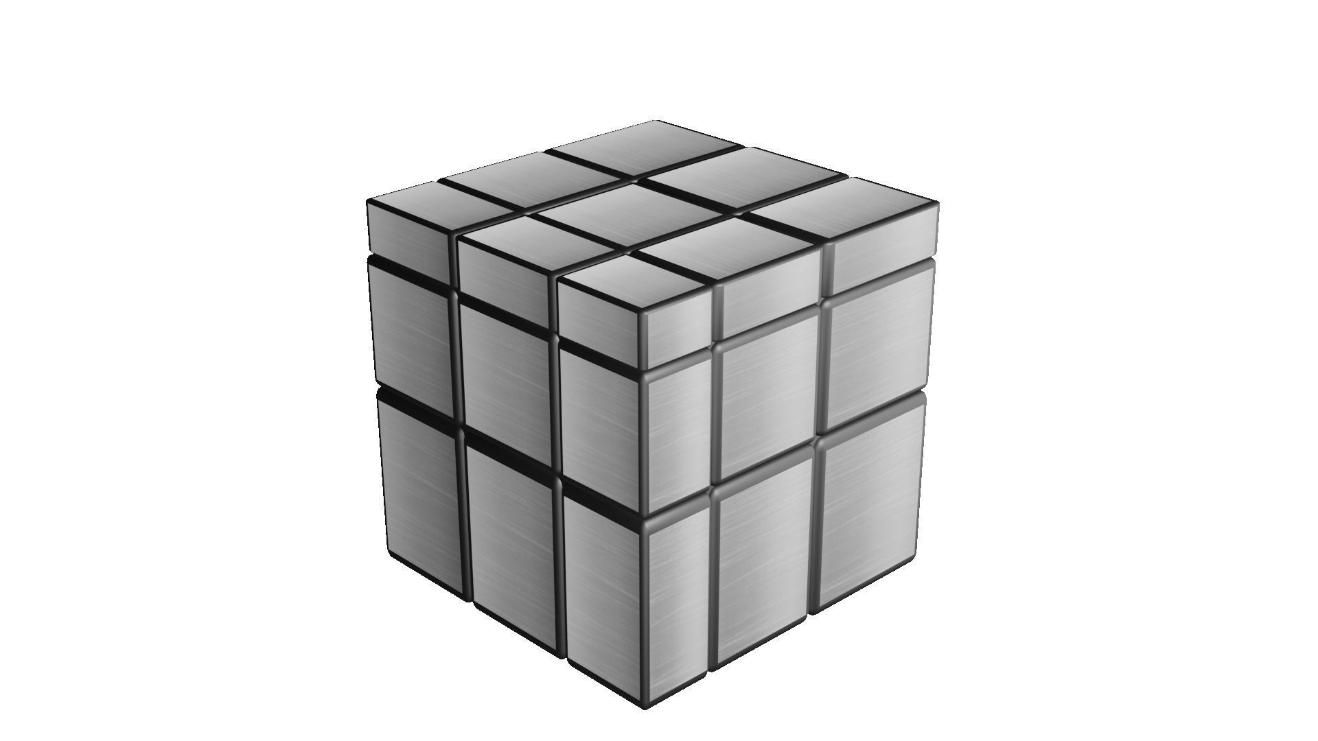 Mirror Cube Low-poly 3D model_33