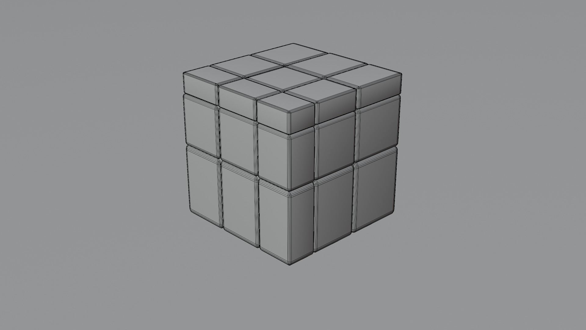 Mirror Cube Low-poly 3D model_41