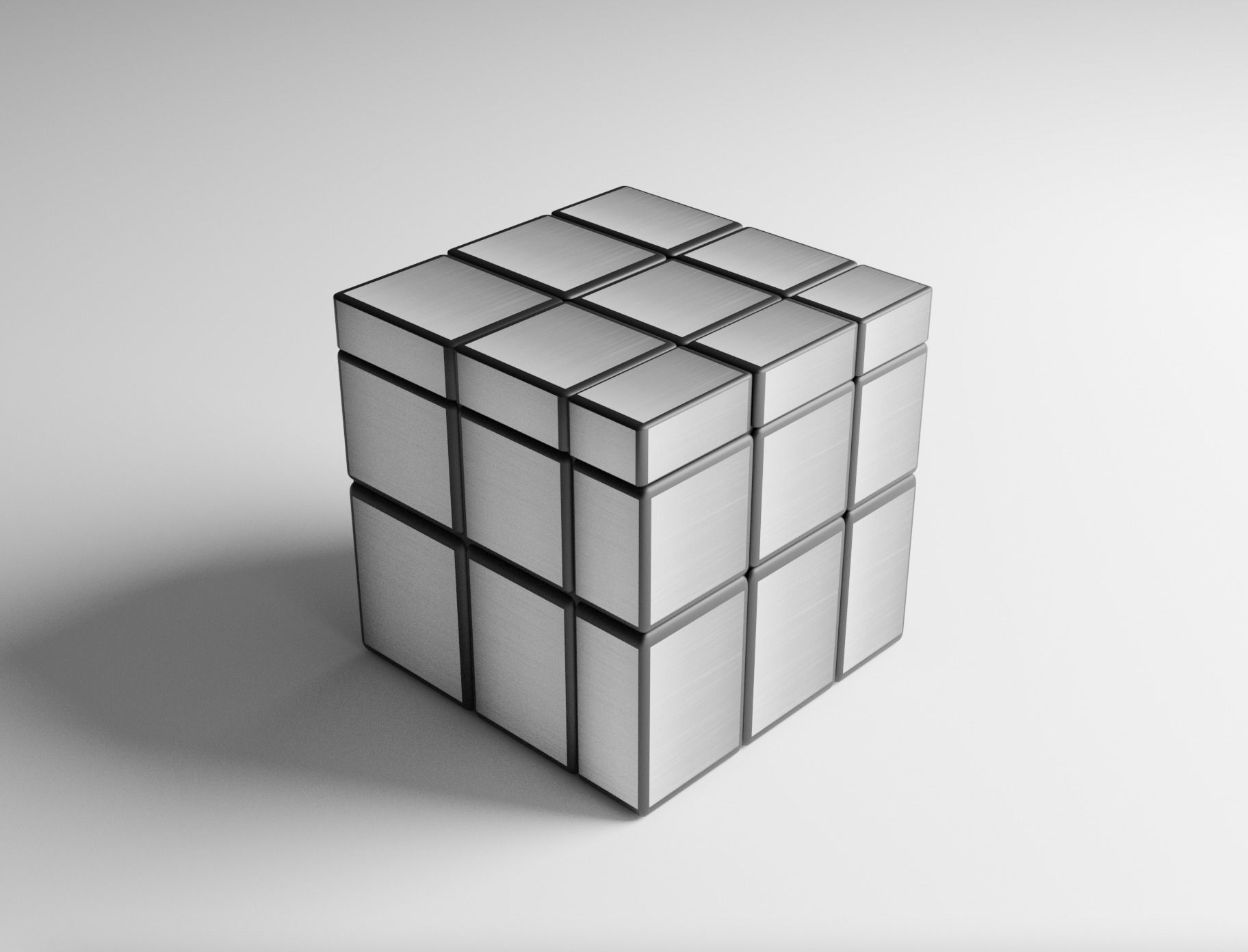 Mirror Cube Low-poly 3D model_1