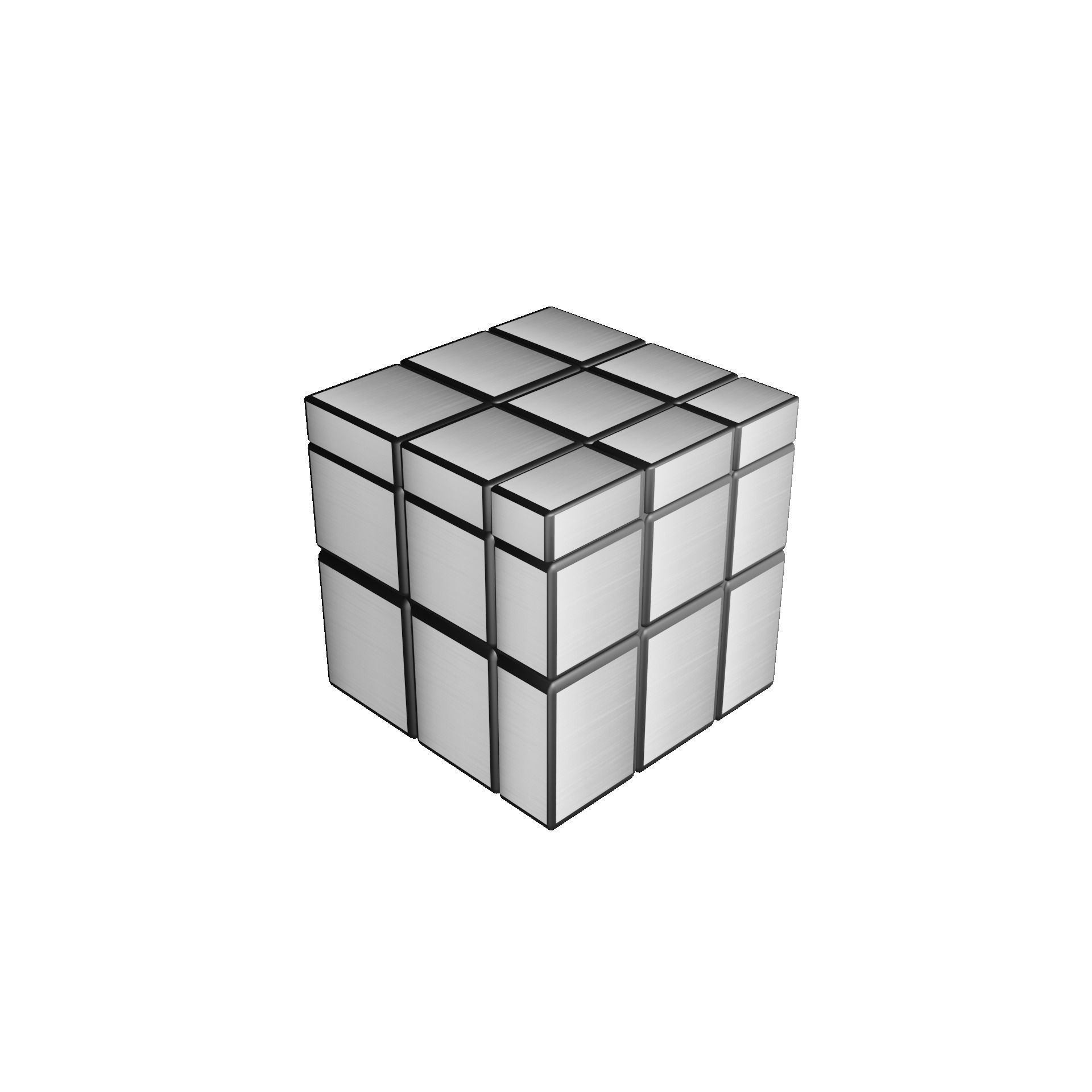 Mirror Cube Low-poly 3D model_20