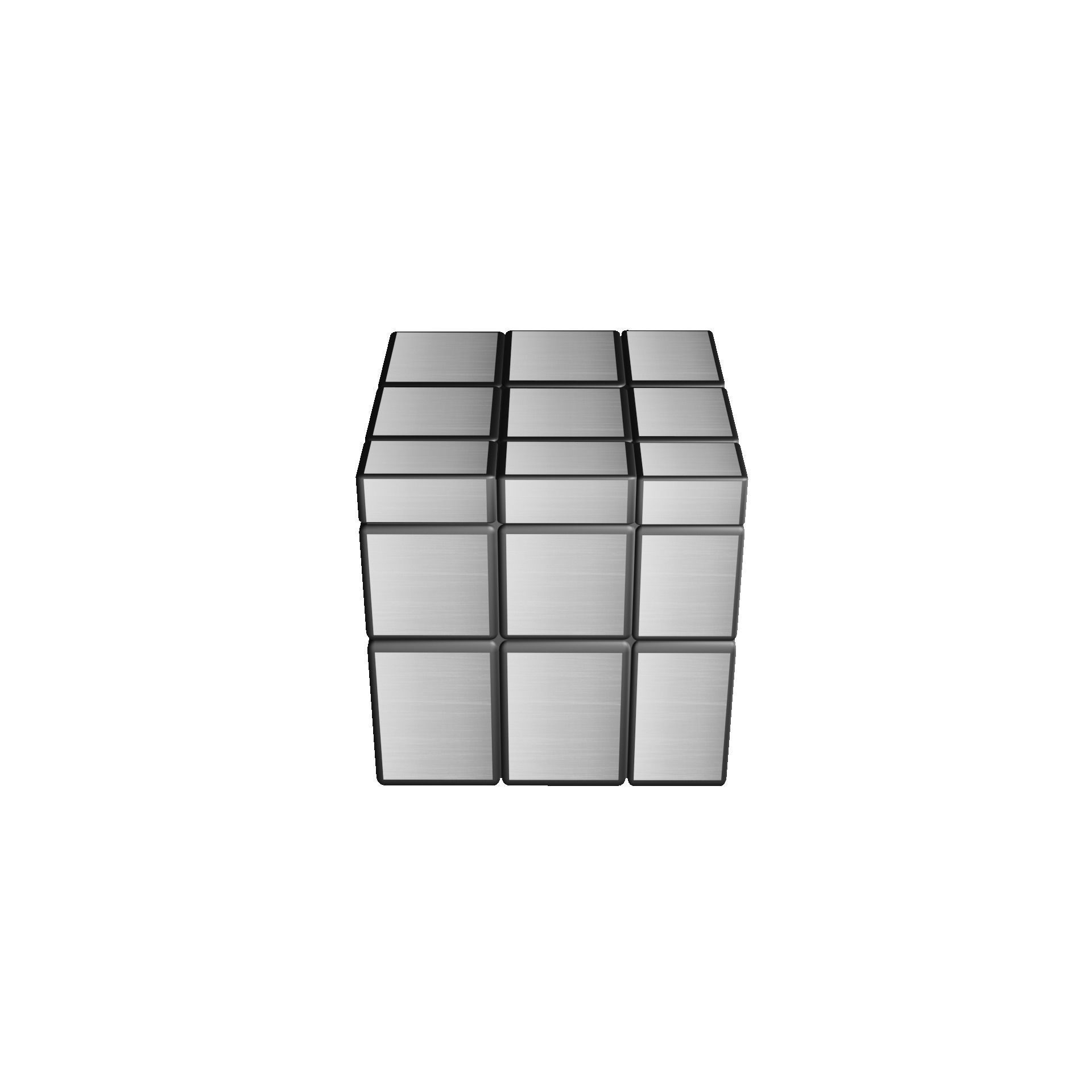 Mirror Cube Low-poly 3D model_15