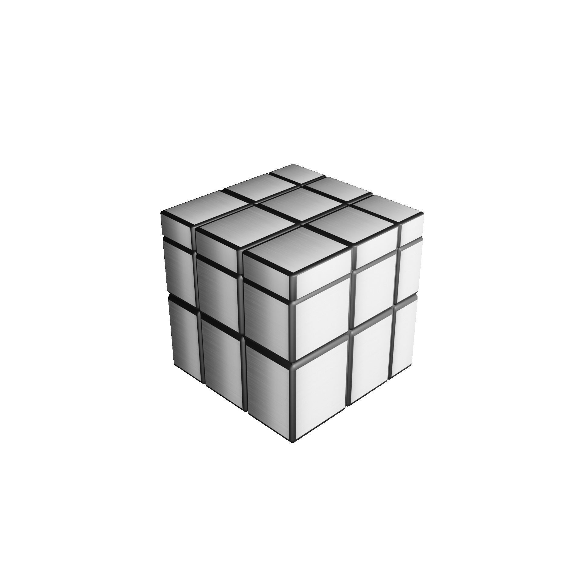 Mirror Cube Low-poly 3D model_18