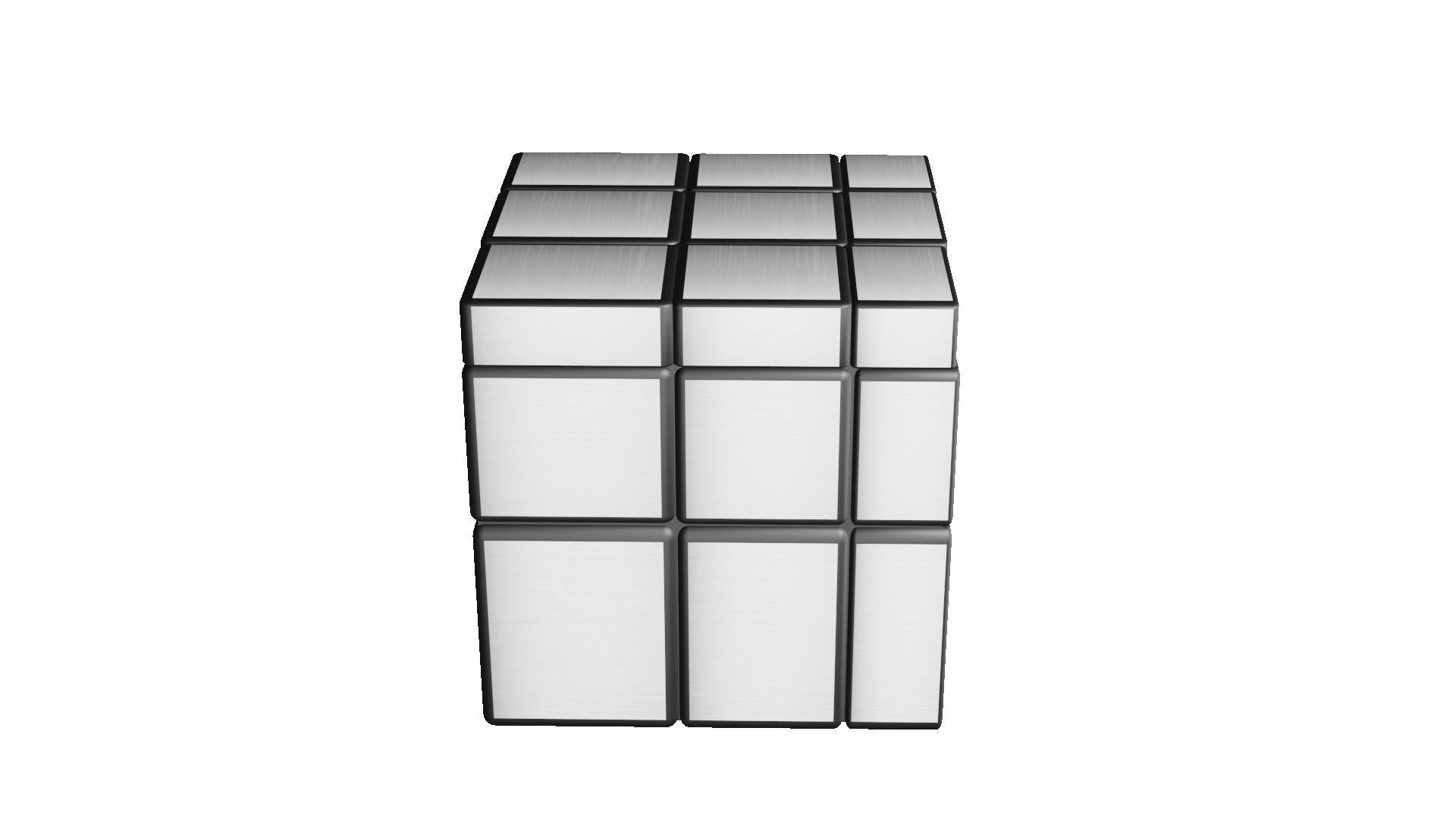 Mirror Cube Low-poly 3D model_27