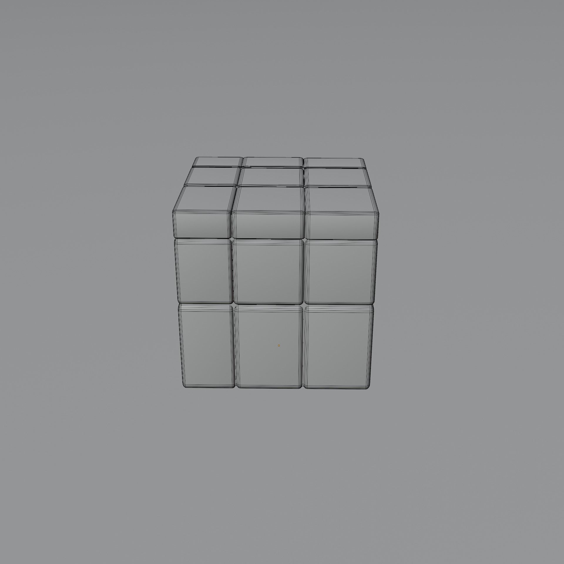 Mirror Cube Low-poly 3D model_42