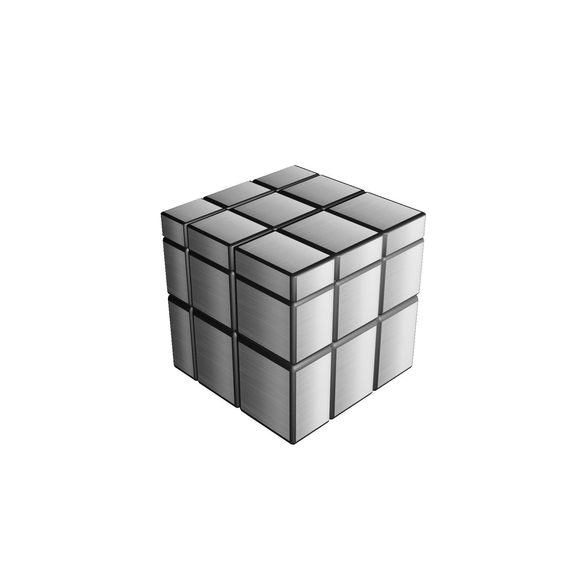 Mirror Cube Low-poly 3D model_22