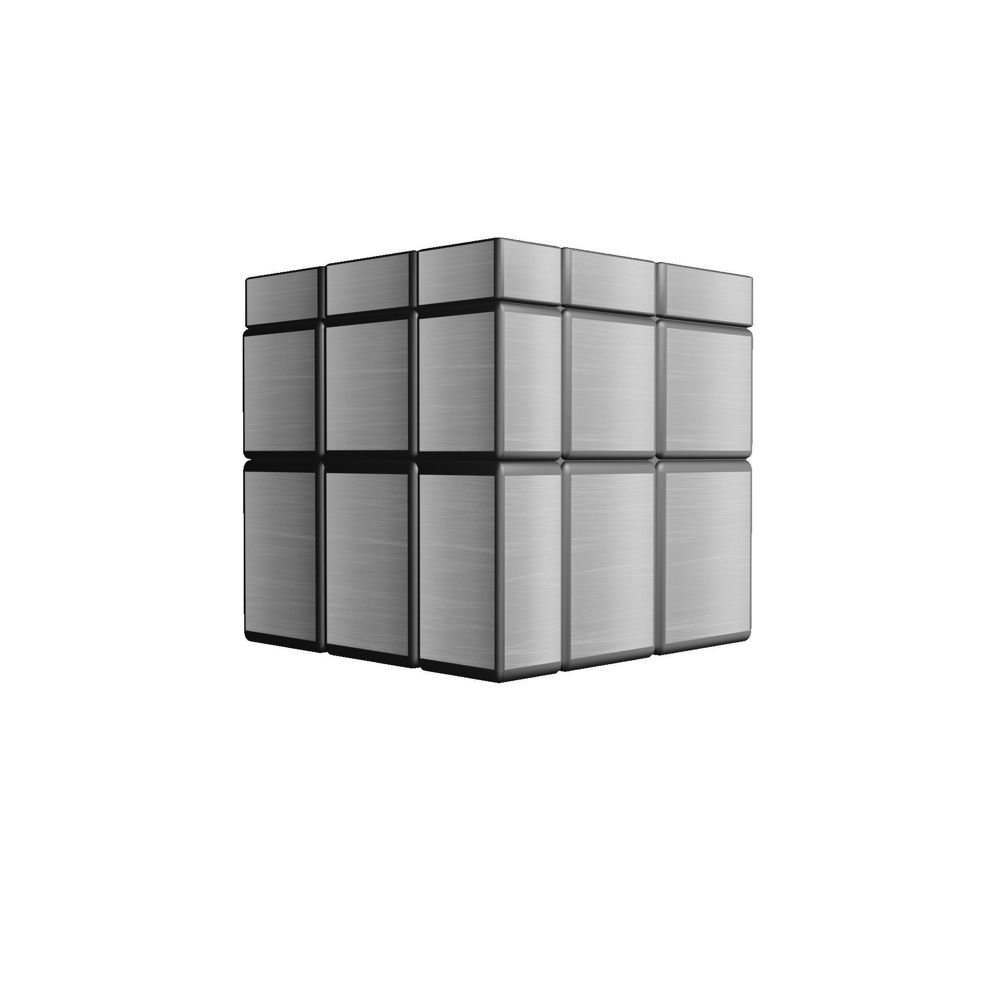 Mirror Cube Low-poly 3D model_14