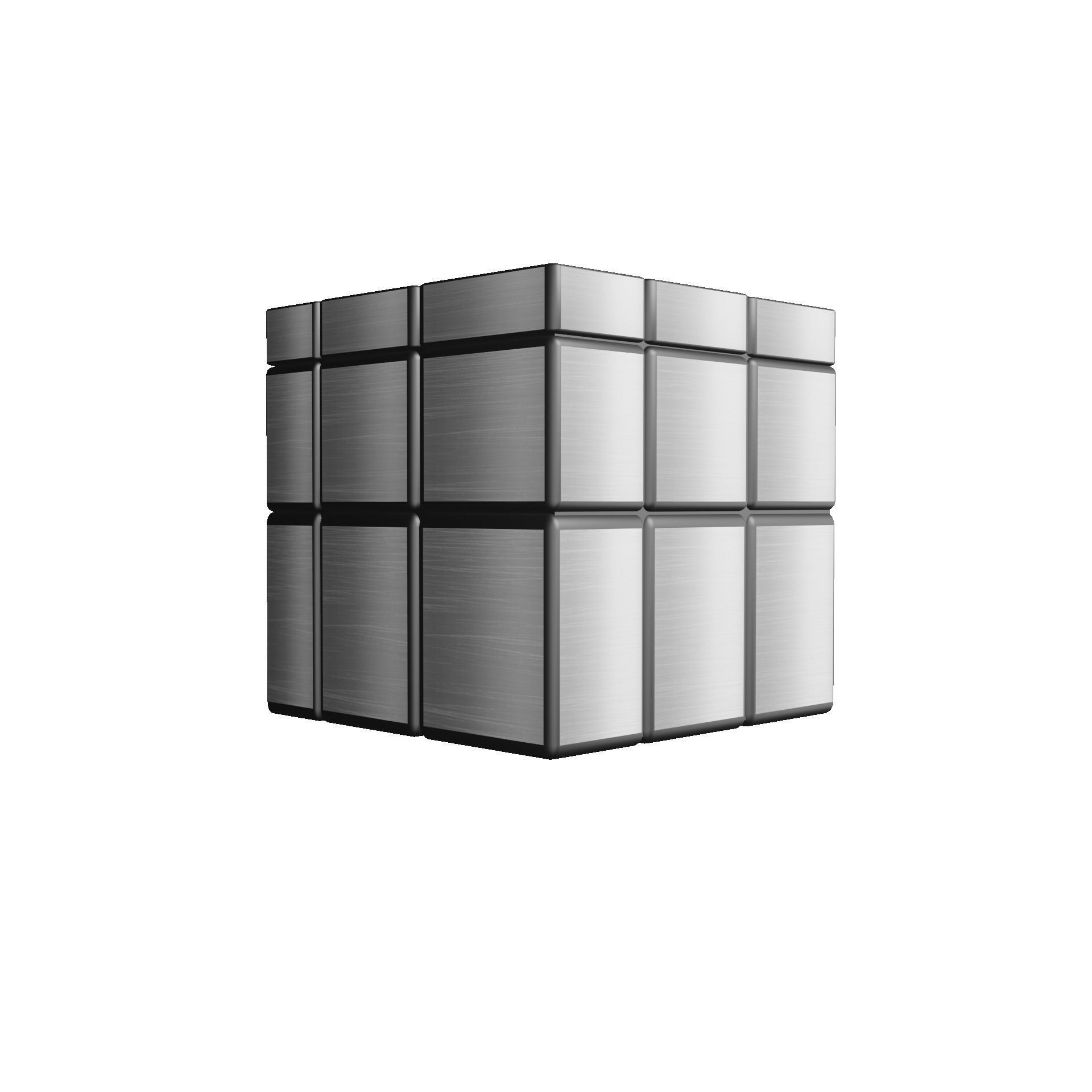 Mirror Cube Low-poly 3D model_9