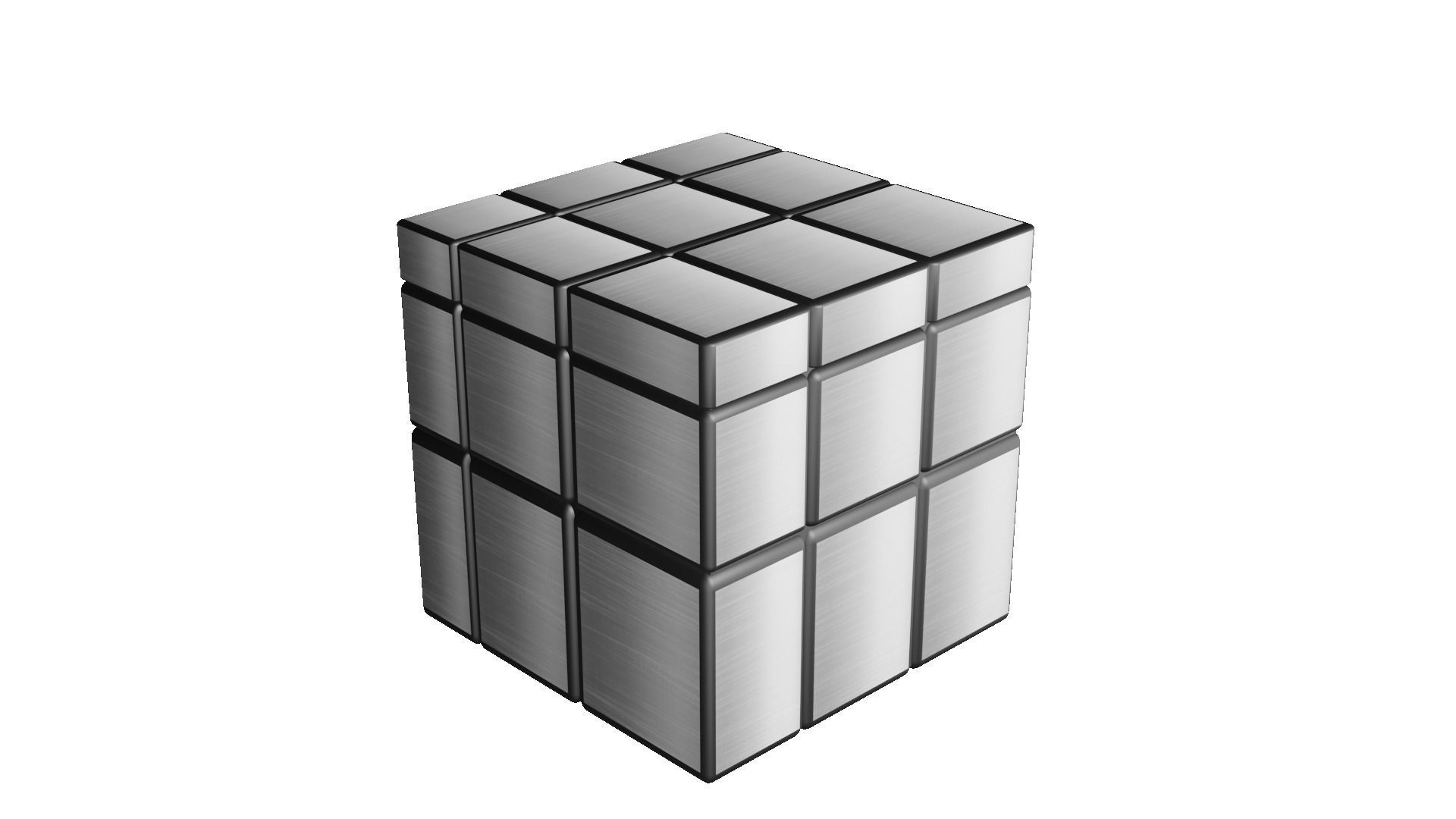 Mirror Cube Low-poly 3D model_28