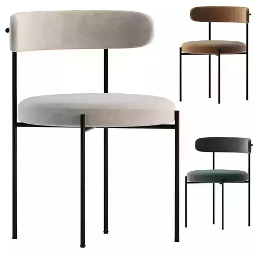 INESSE BOUCLE IVORY DINING CHAIR