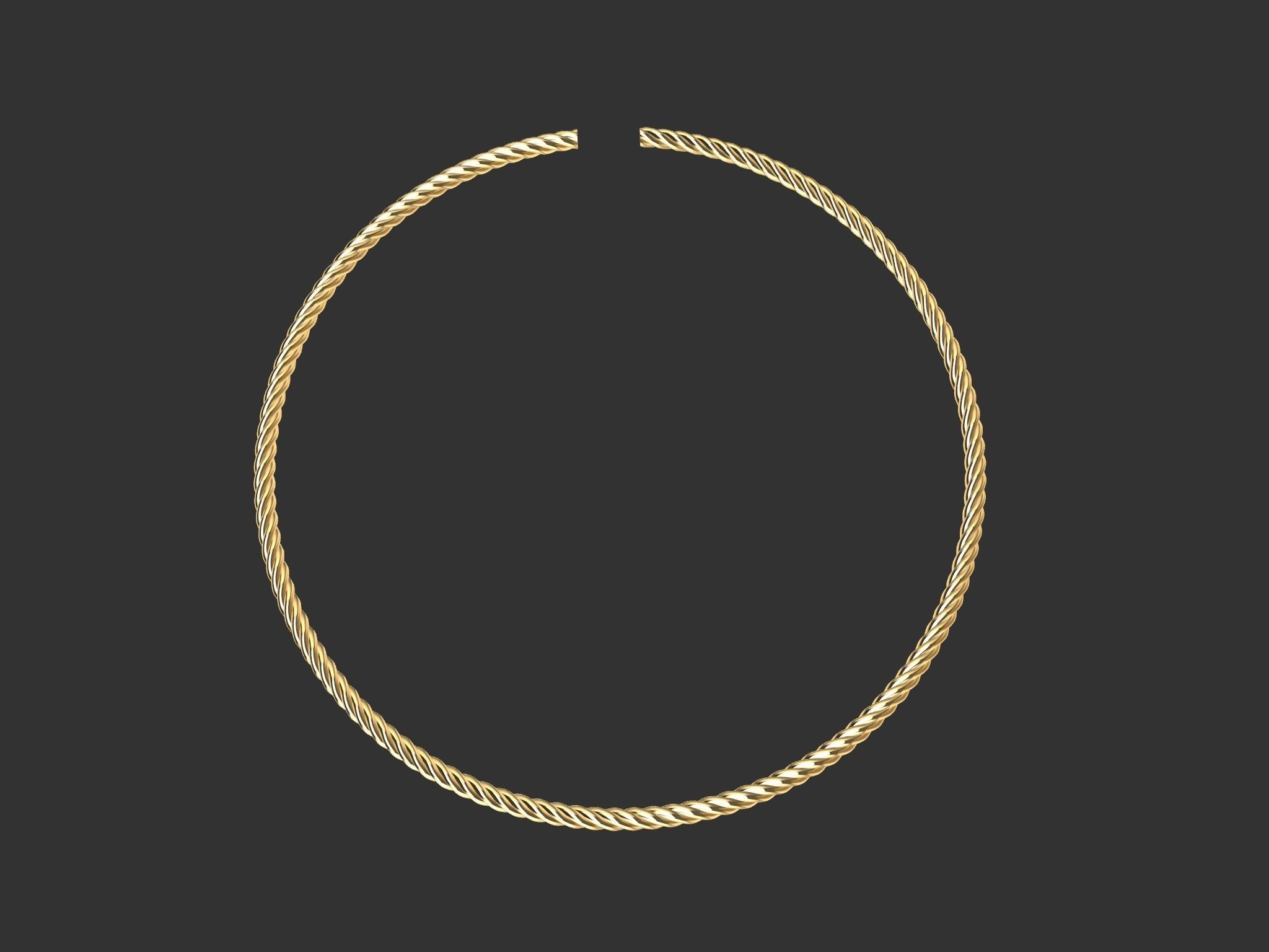 dragonfly pendant with chain and  rope chain 3D print model_8