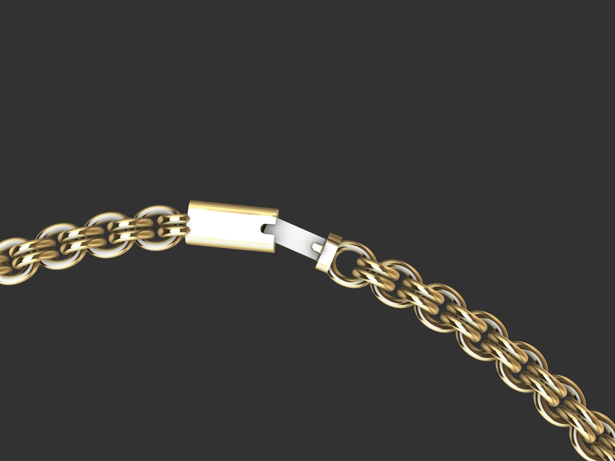 dragonfly pendant with chain and  rope chain 3D print model_3