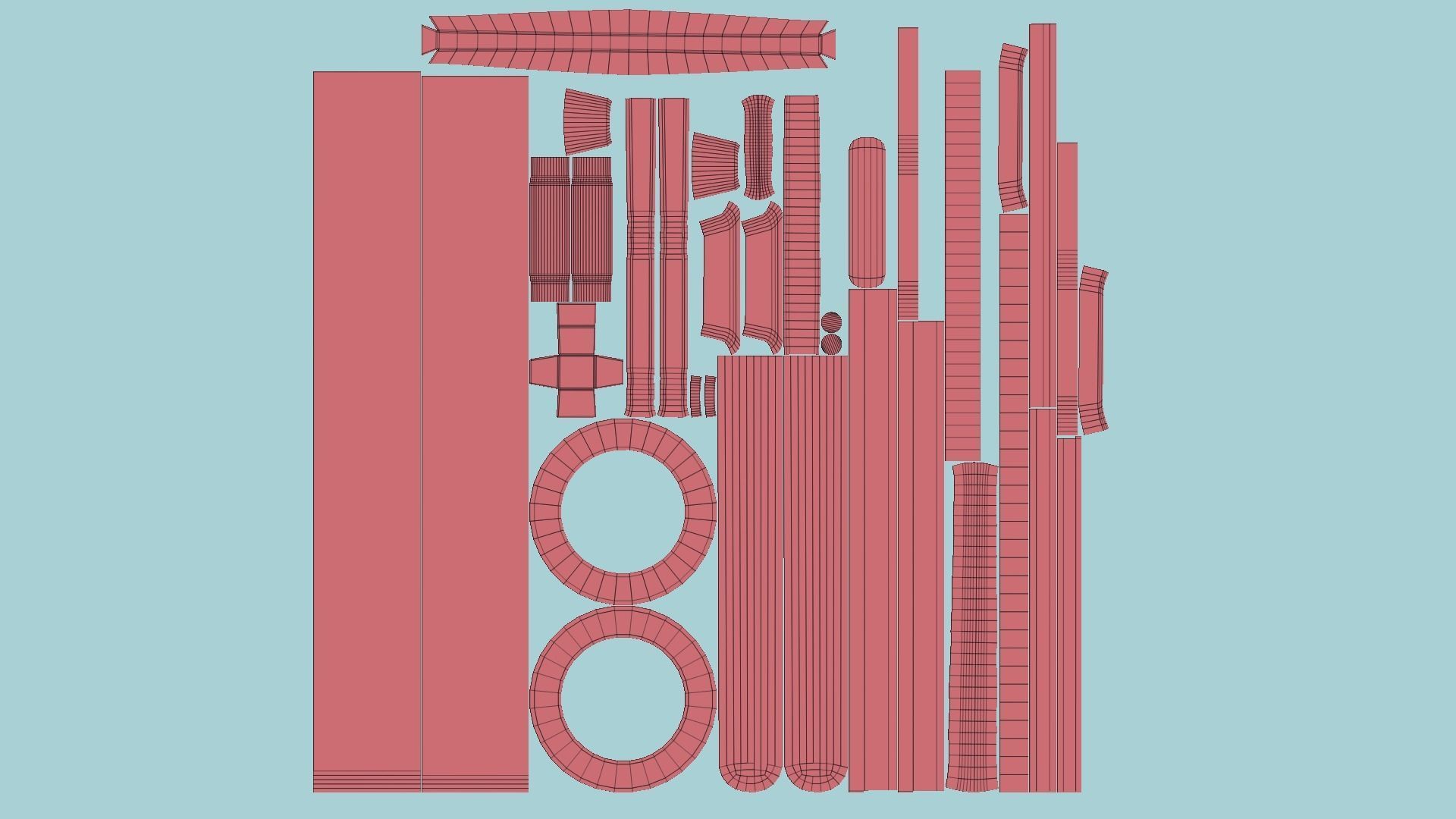 SciFi Sword A11 Black White - Character Design Fashion Low-poly 3D model_11