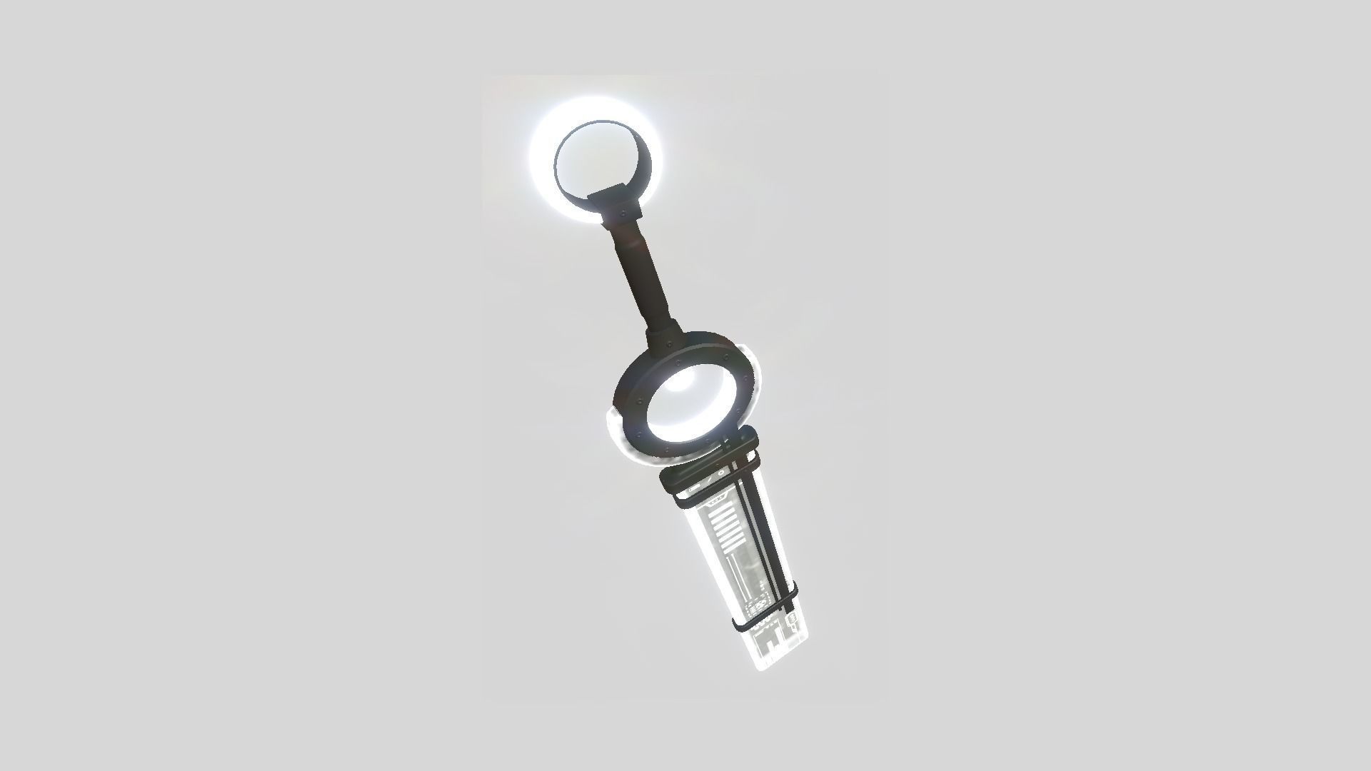 SciFi Sword A11 Black White - Character Design Fashion Low-poly 3D model_2