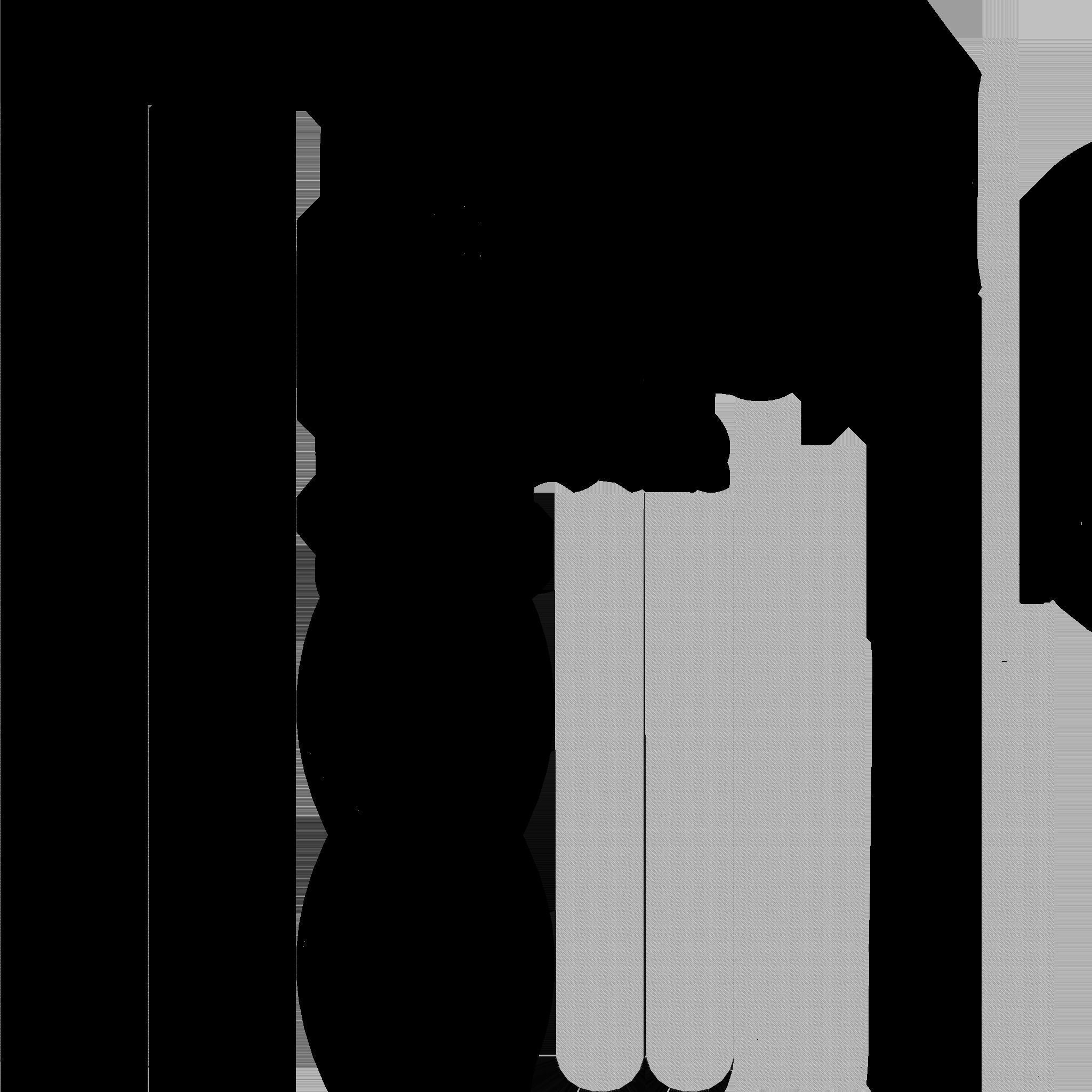 SciFi Sword A11 Black White - Character Design Fashion Low-poly 3D model_17