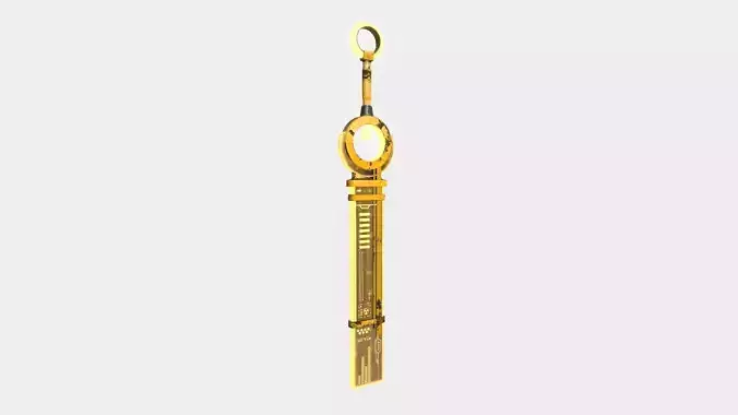 SciFi Sword A12 Yellow - Character Design Fashion Low-poly 3D model