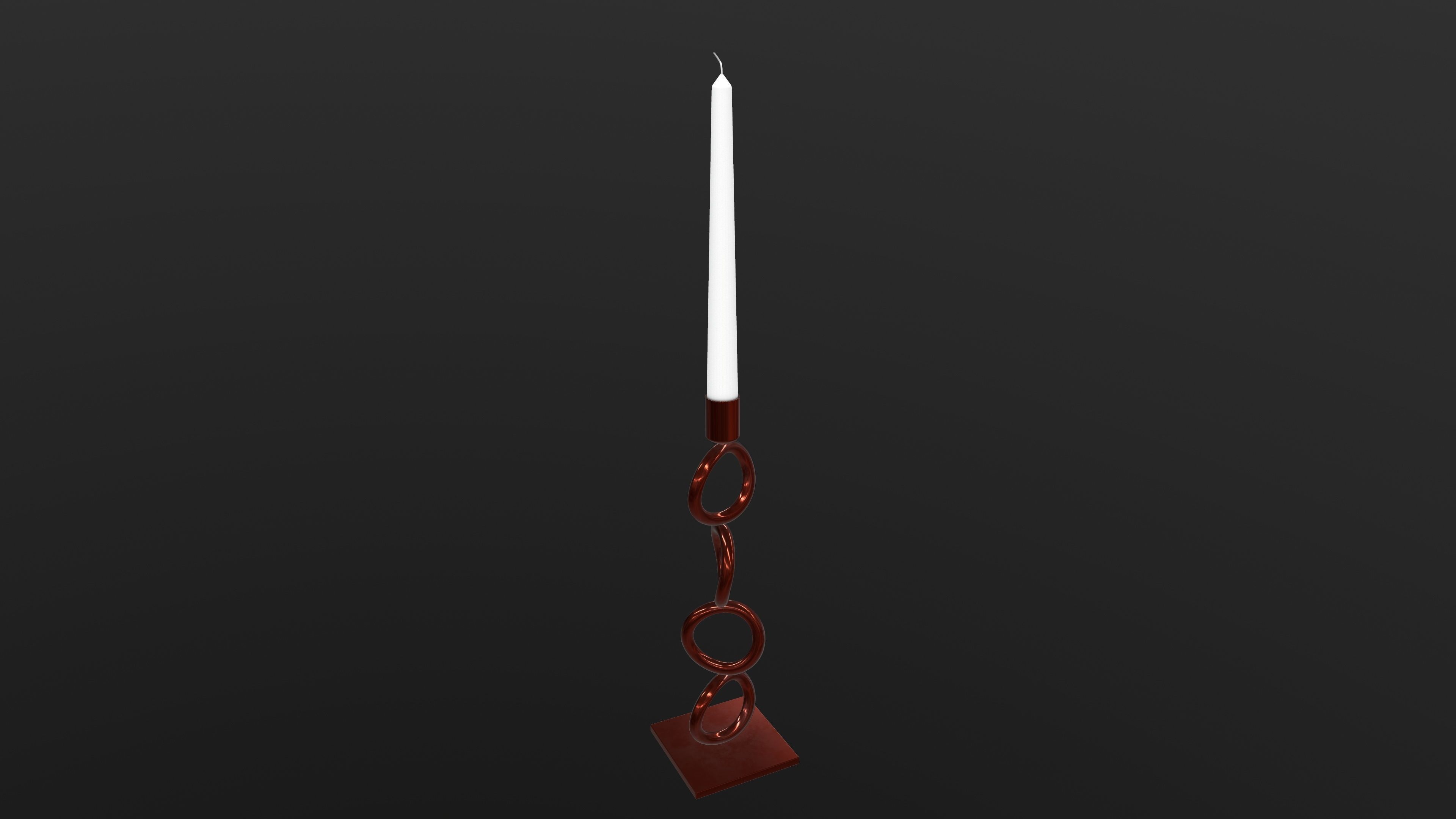 Candle Stick 3D Model AR VR Low-poly 3D model_2