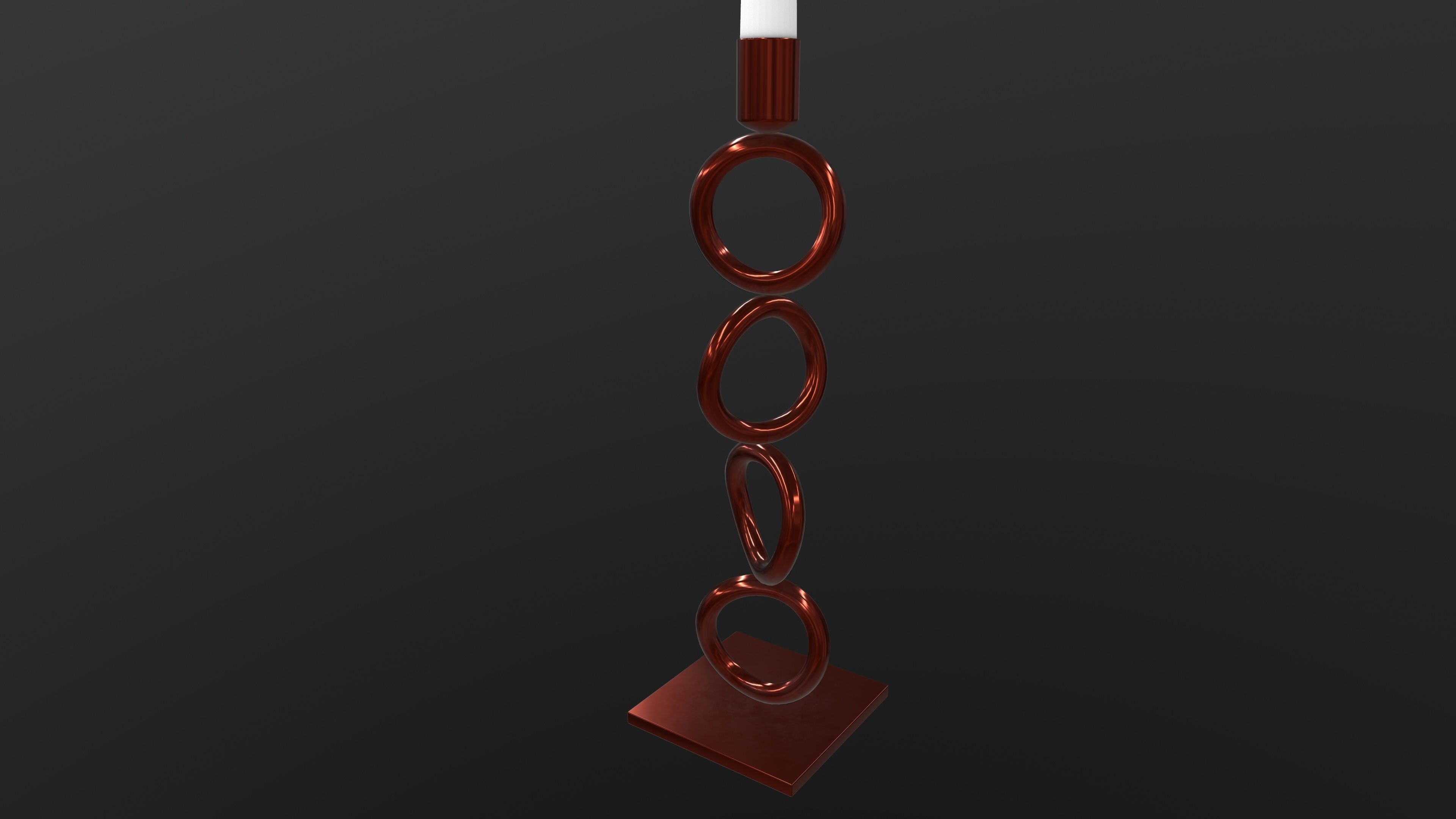 Candle Stick 3D Model AR VR Low-poly 3D model_7