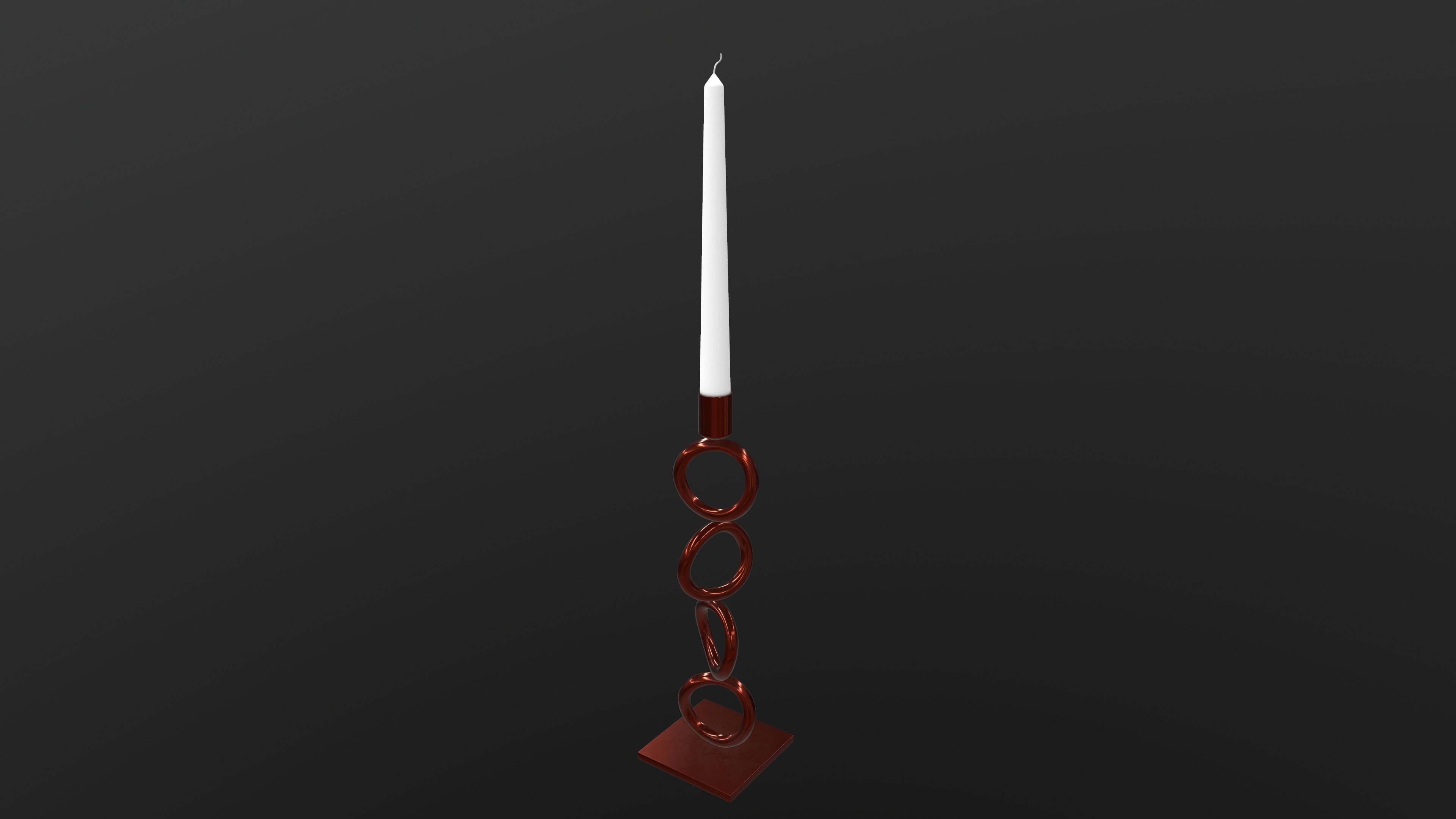 Candle Stick 3D Model AR VR Low-poly 3D model_3