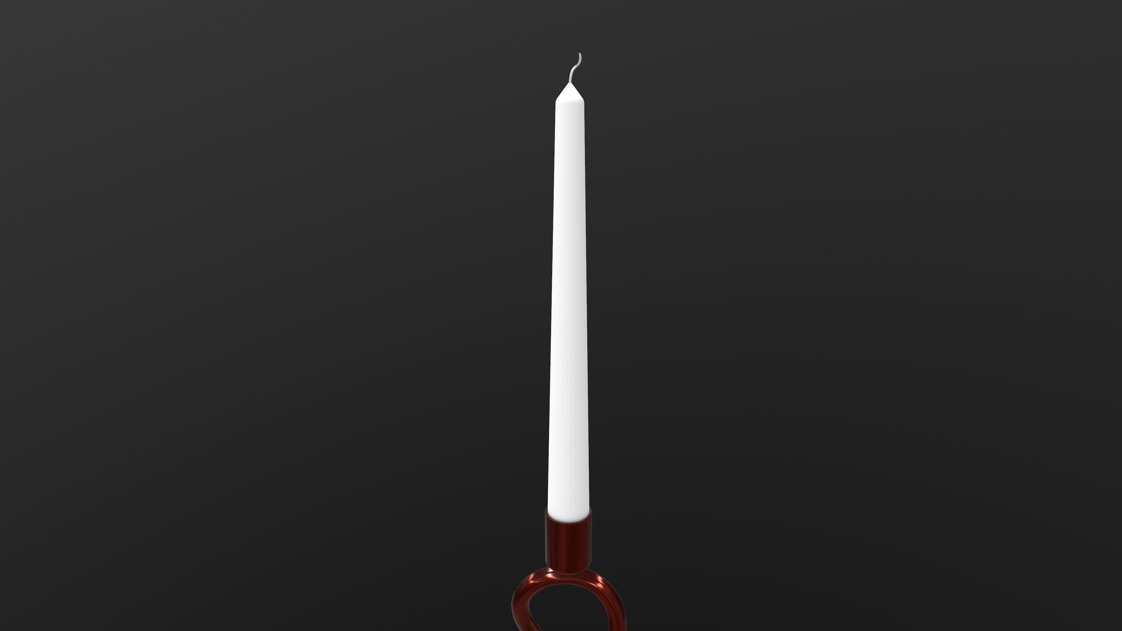 Candle Stick 3D Model AR VR Low-poly 3D model_8