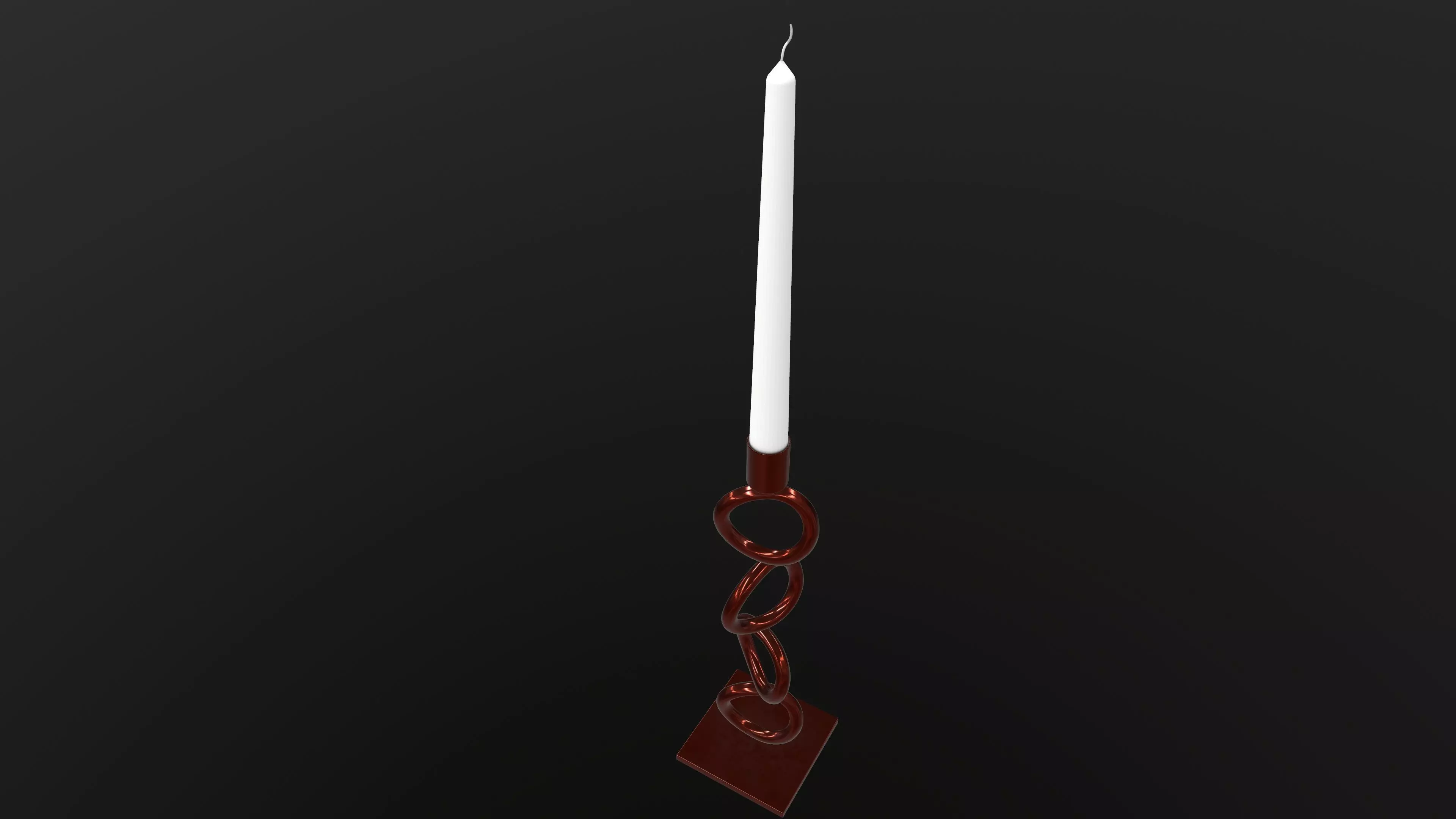 Candle Stick 3D Model AR VR Low-poly 3D model_0