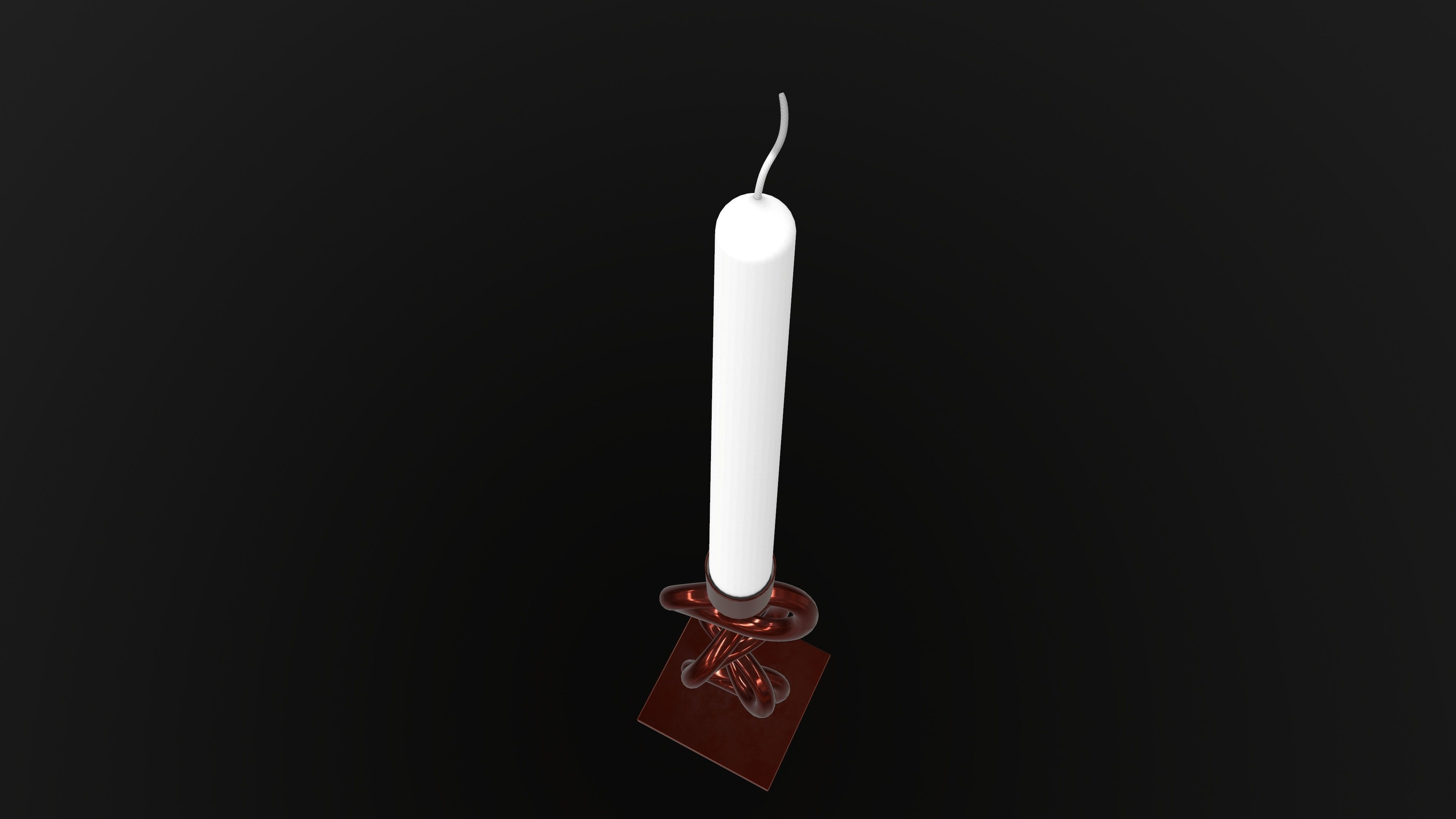 Candle Stick 3D Model AR VR Low-poly 3D model_10